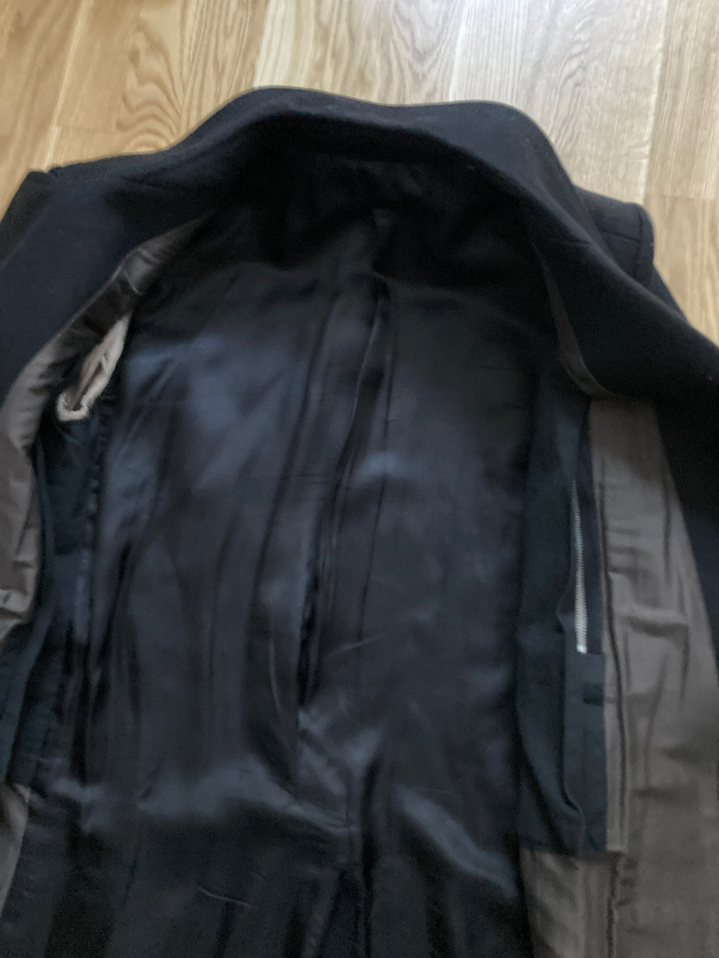 F/W 07 "EXPLODER" Black Cashmere & Wool Officer Coat Rick Owens M