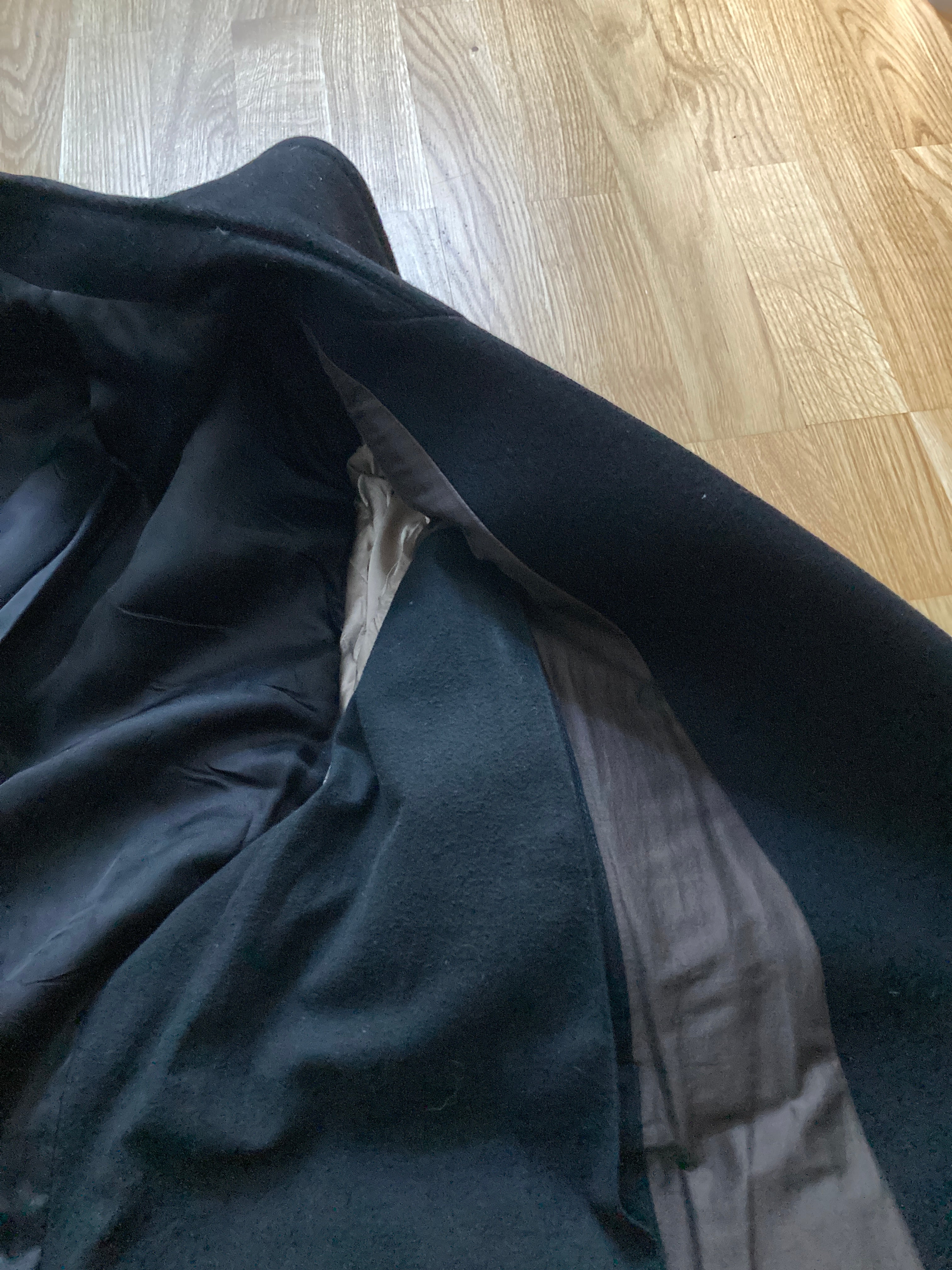 F/W 07 "EXPLODER" Black Cashmere & Wool Officer Coat Rick Owens M