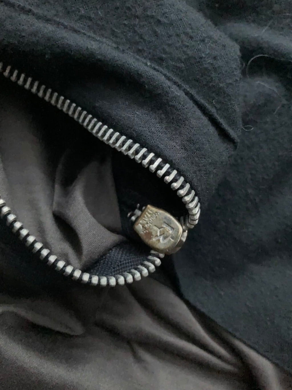 F/W 07 "EXPLODER" Black Cashmere & Wool Officer Coat Rick Owens M