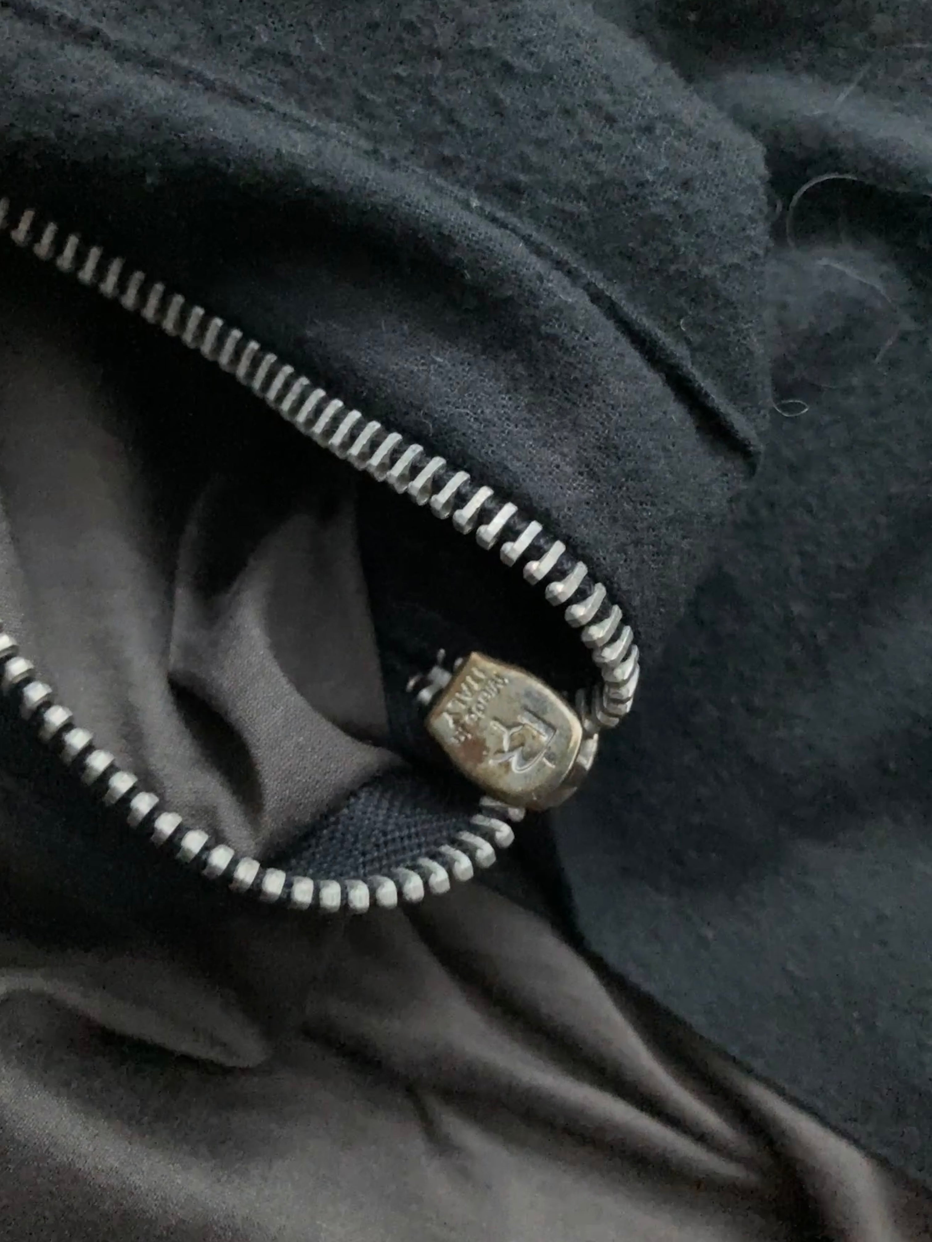 F/W 07 "EXPLODER" Black Cashmere & Wool Officer Coat Rick Owens M