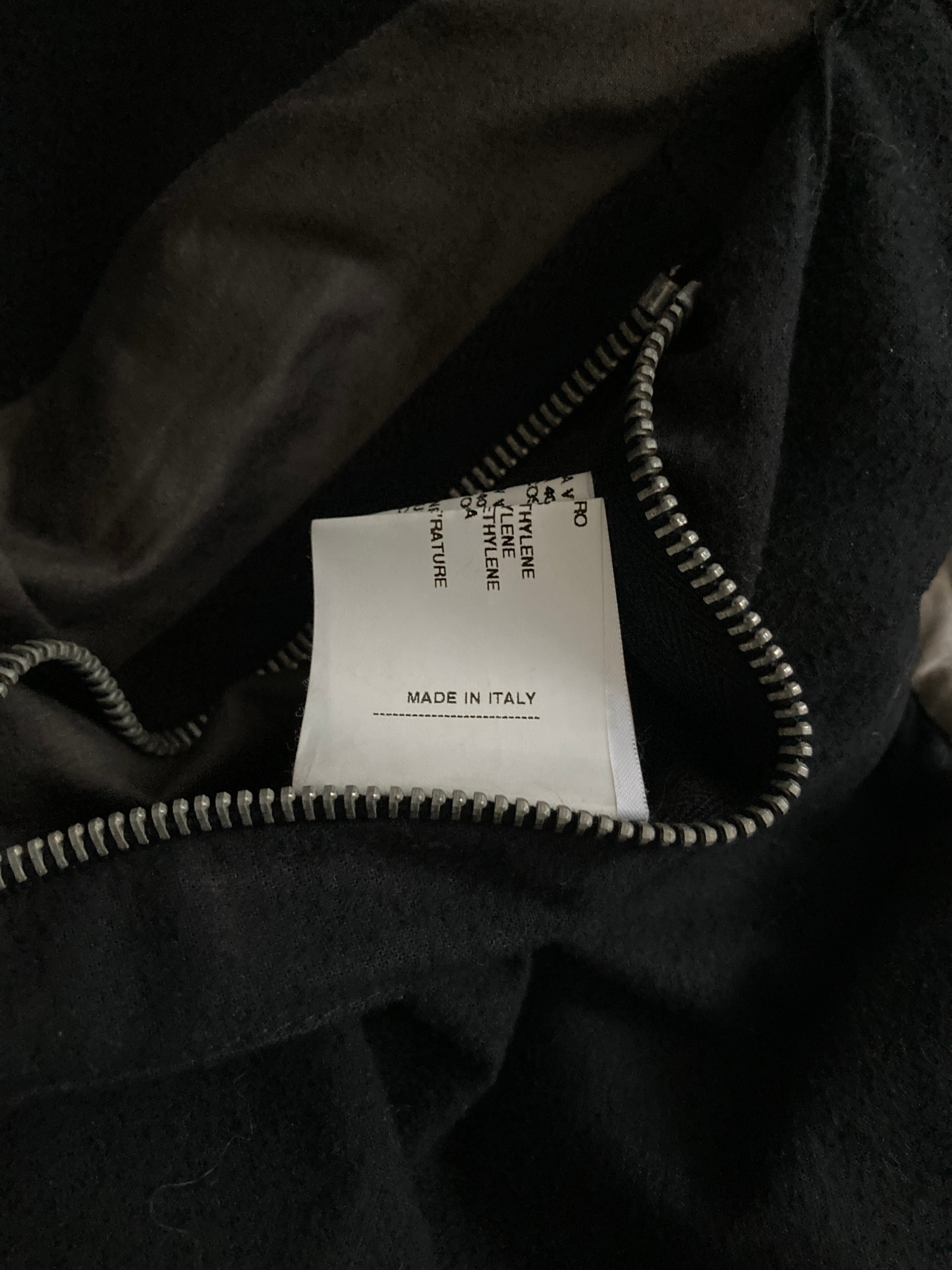 F/W 07 "EXPLODER" Black Cashmere & Wool Officer Coat Rick Owens M