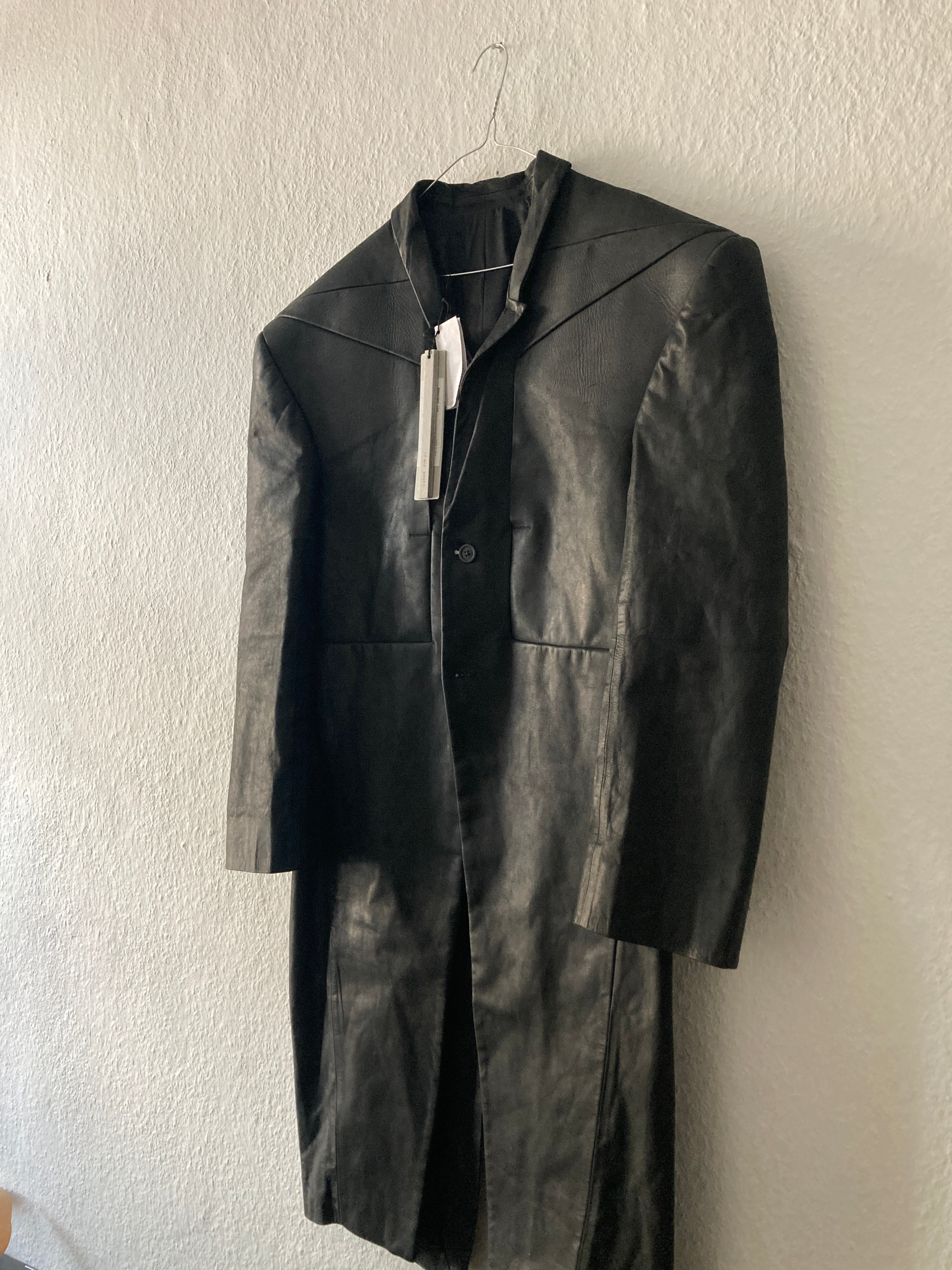 F/W 23 "LUXOR" Runway Jumbo Tatlin Edfu Calf Leather Coat IT48/M