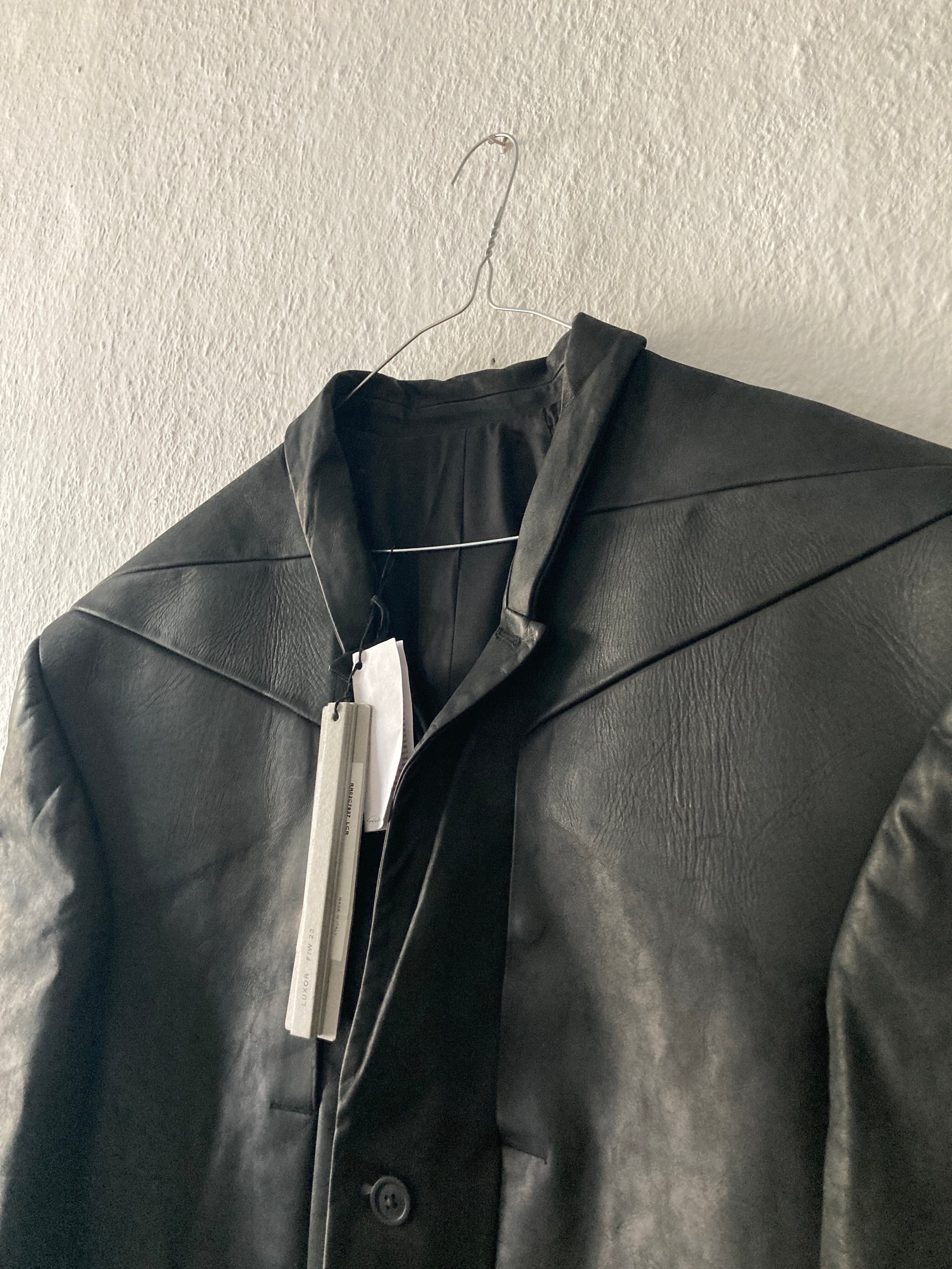 F/W 23 "LUXOR" Runway Jumbo Tatlin Edfu Calf Leather Coat IT48/M