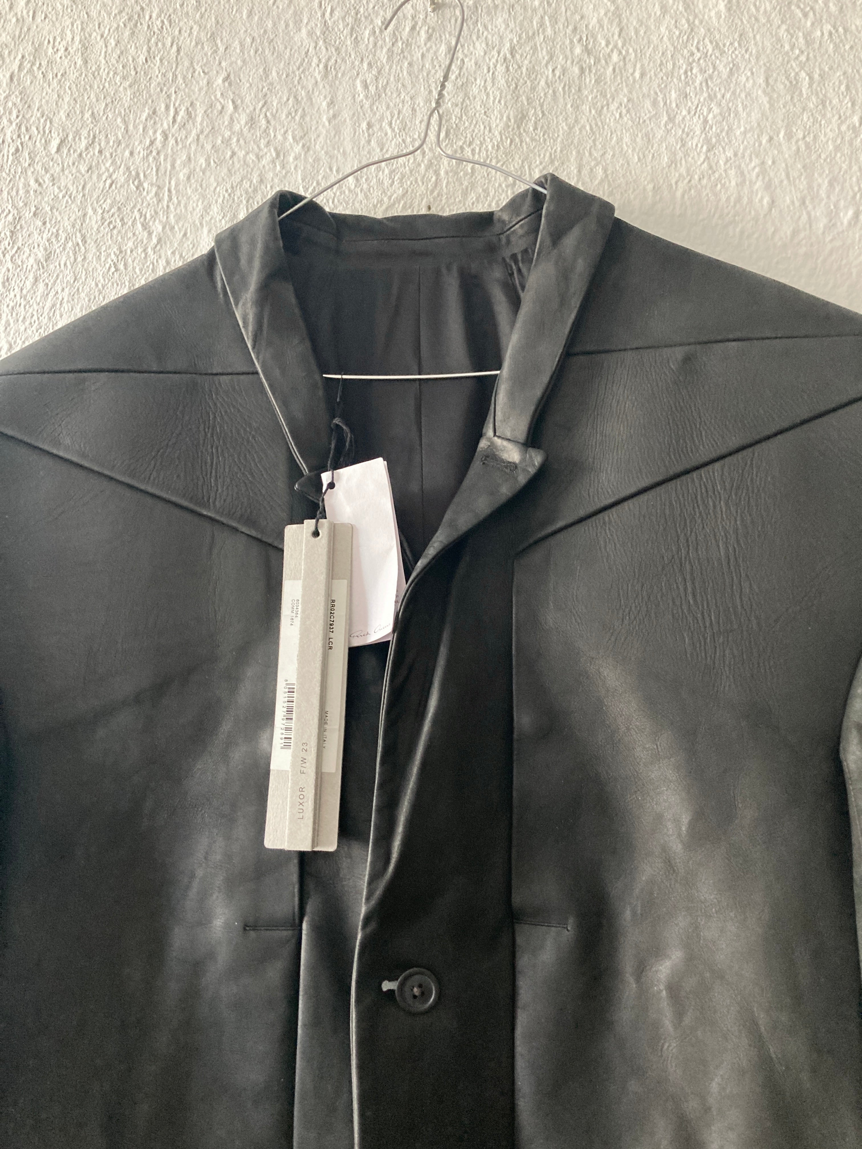 F/W 23 "LUXOR" Runway Jumbo Tatlin Edfu Calf Leather Coat IT48/M