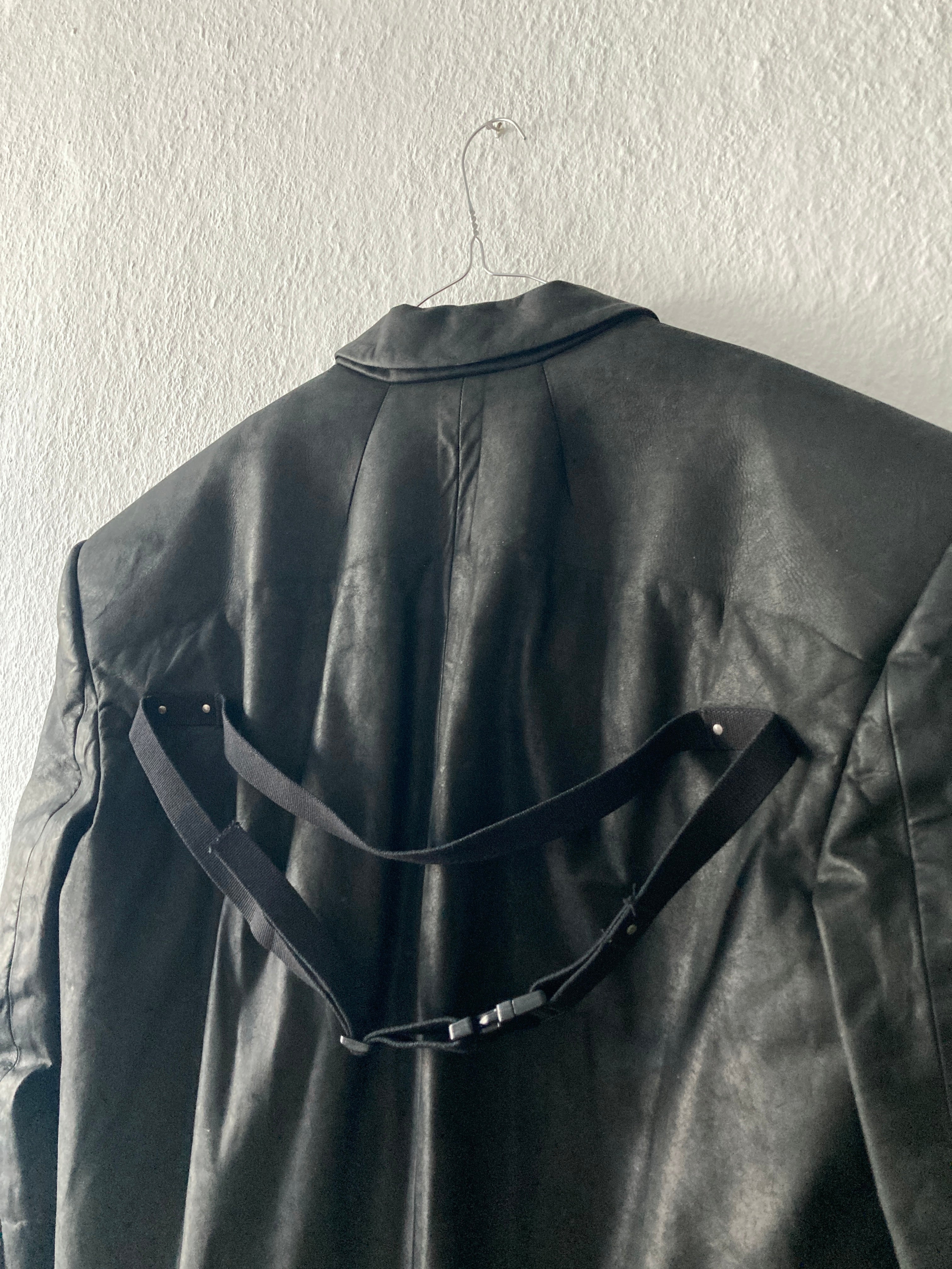 F/W 23 "LUXOR" Runway Jumbo Tatlin Edfu Calf Leather Coat IT48/M