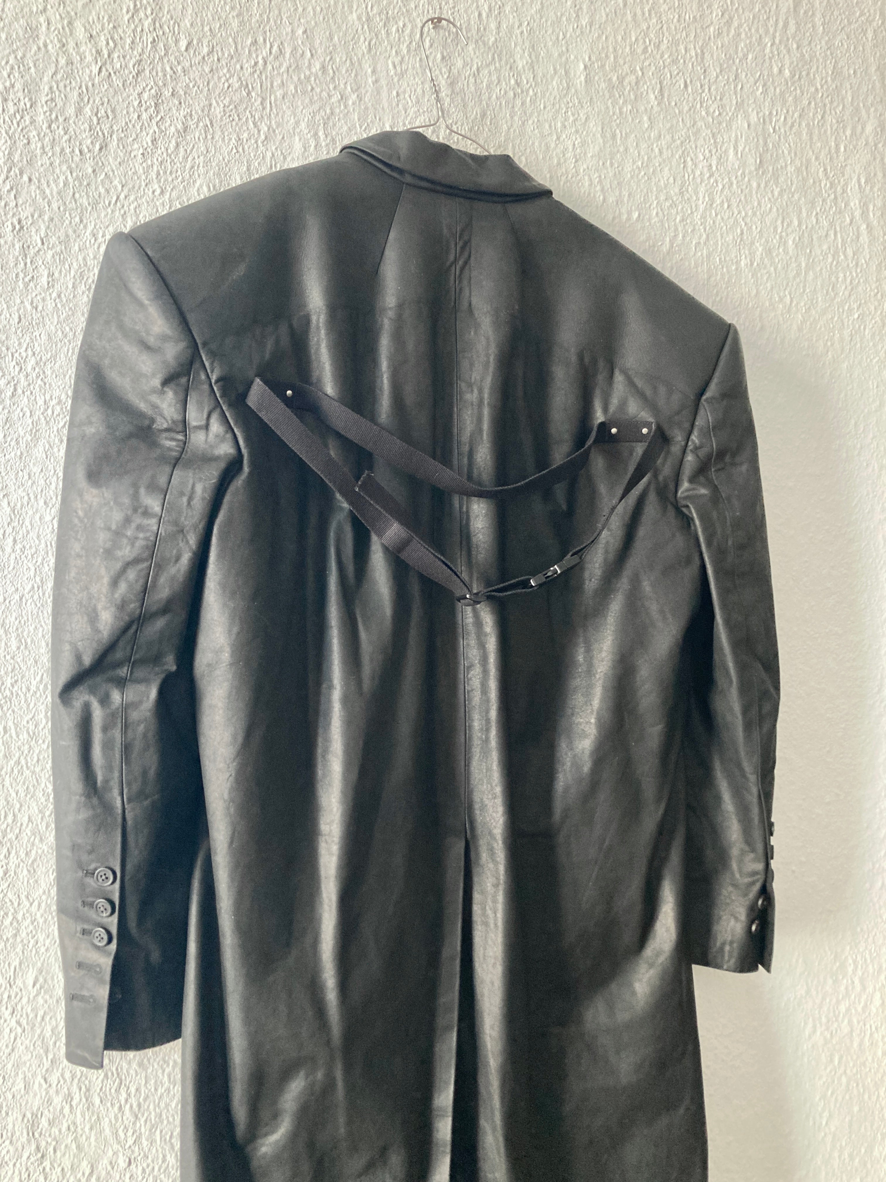 F/W 23 "LUXOR" Runway Jumbo Tatlin Edfu Calf Leather Coat IT48/M