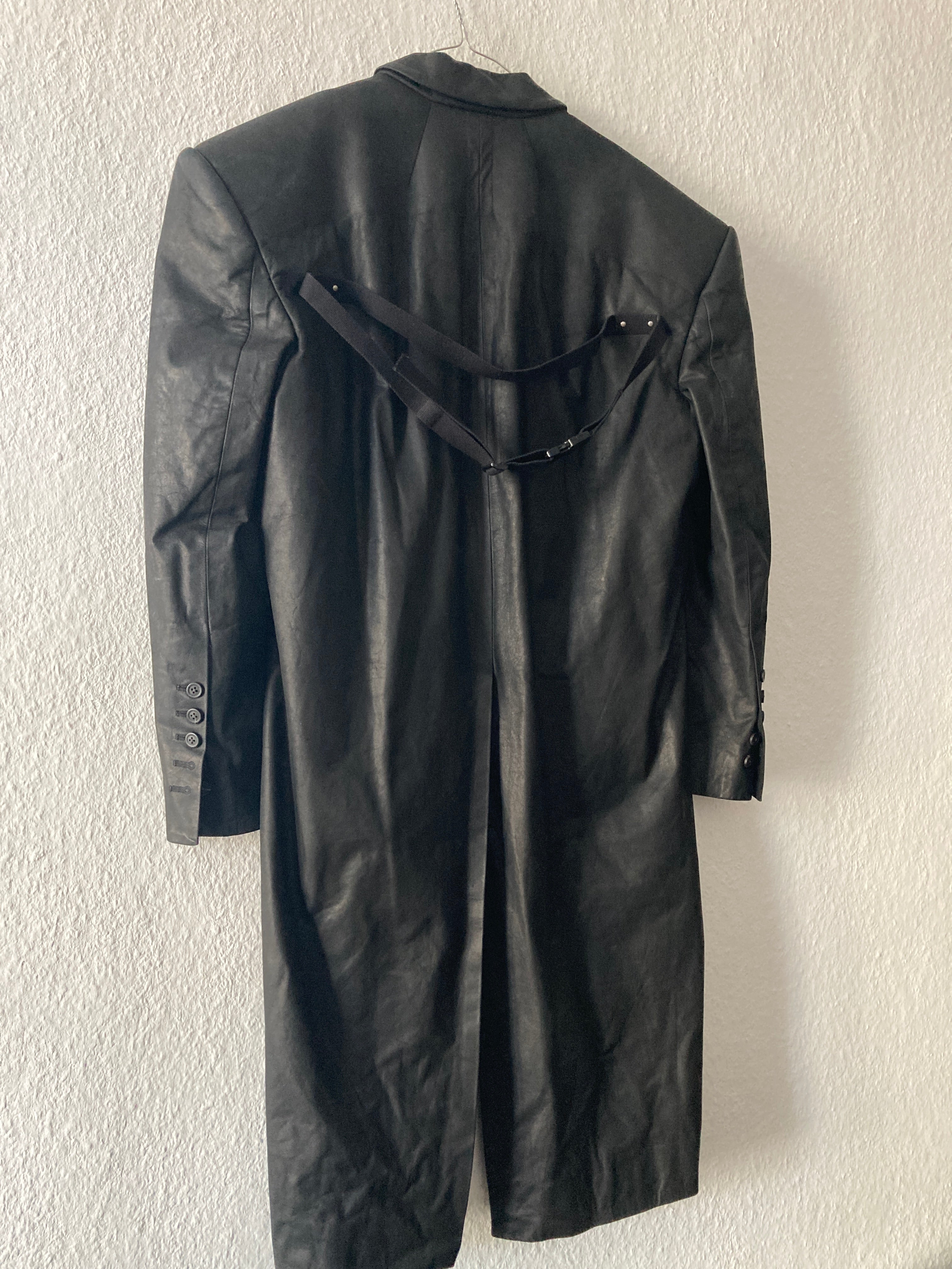 F/W 23 "LUXOR" Runway Jumbo Tatlin Edfu Calf Leather Coat IT48/M