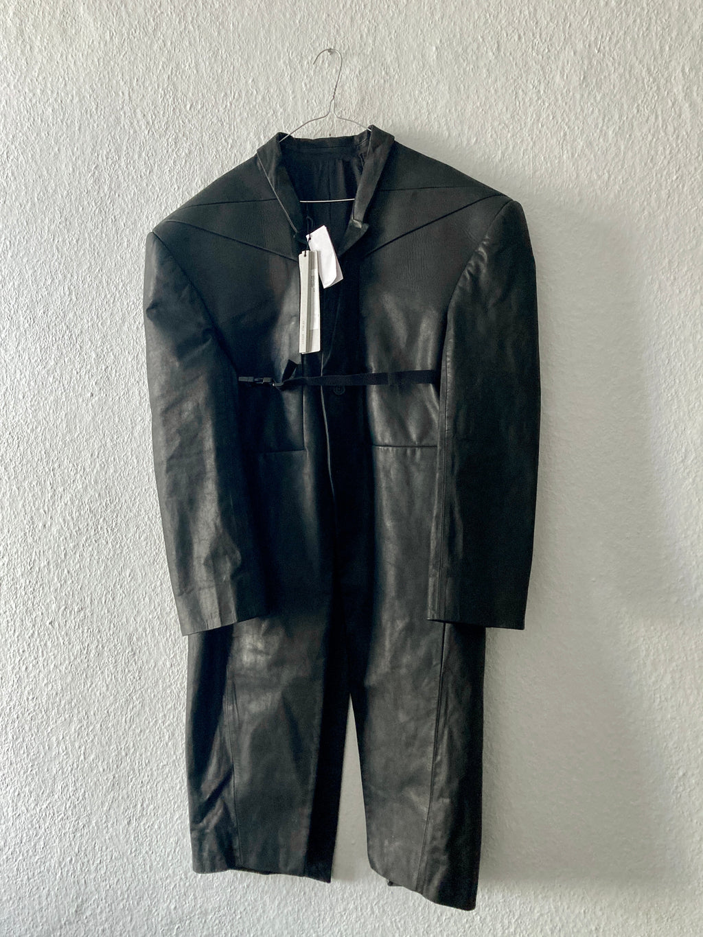 F/W 23 "LUXOR" Runway Jumbo Tatlin Edfu Calf Leather Coat IT48/M
