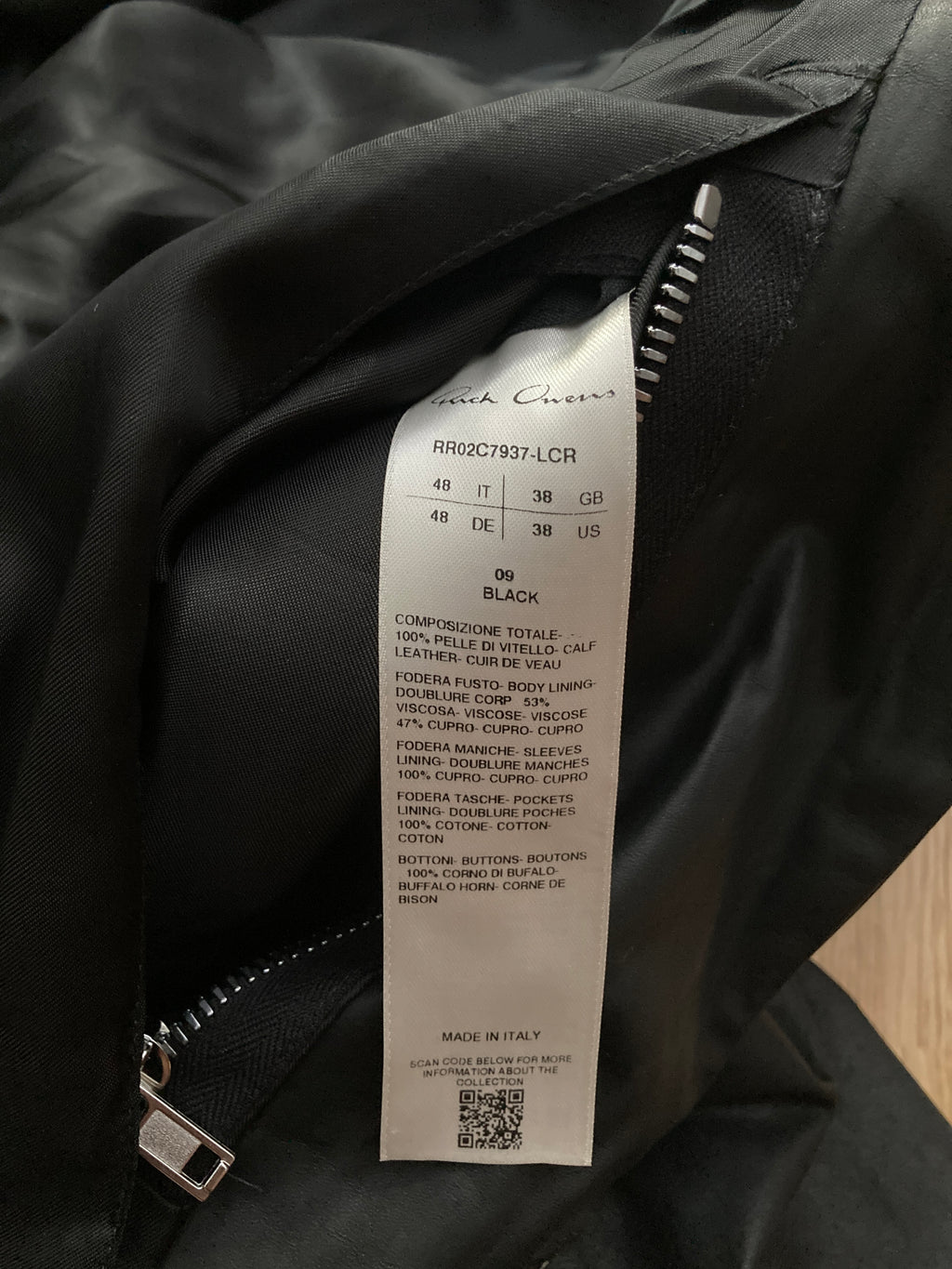 F/W 23 "LUXOR" Runway Jumbo Tatlin Edfu Calf Leather Coat IT48/M