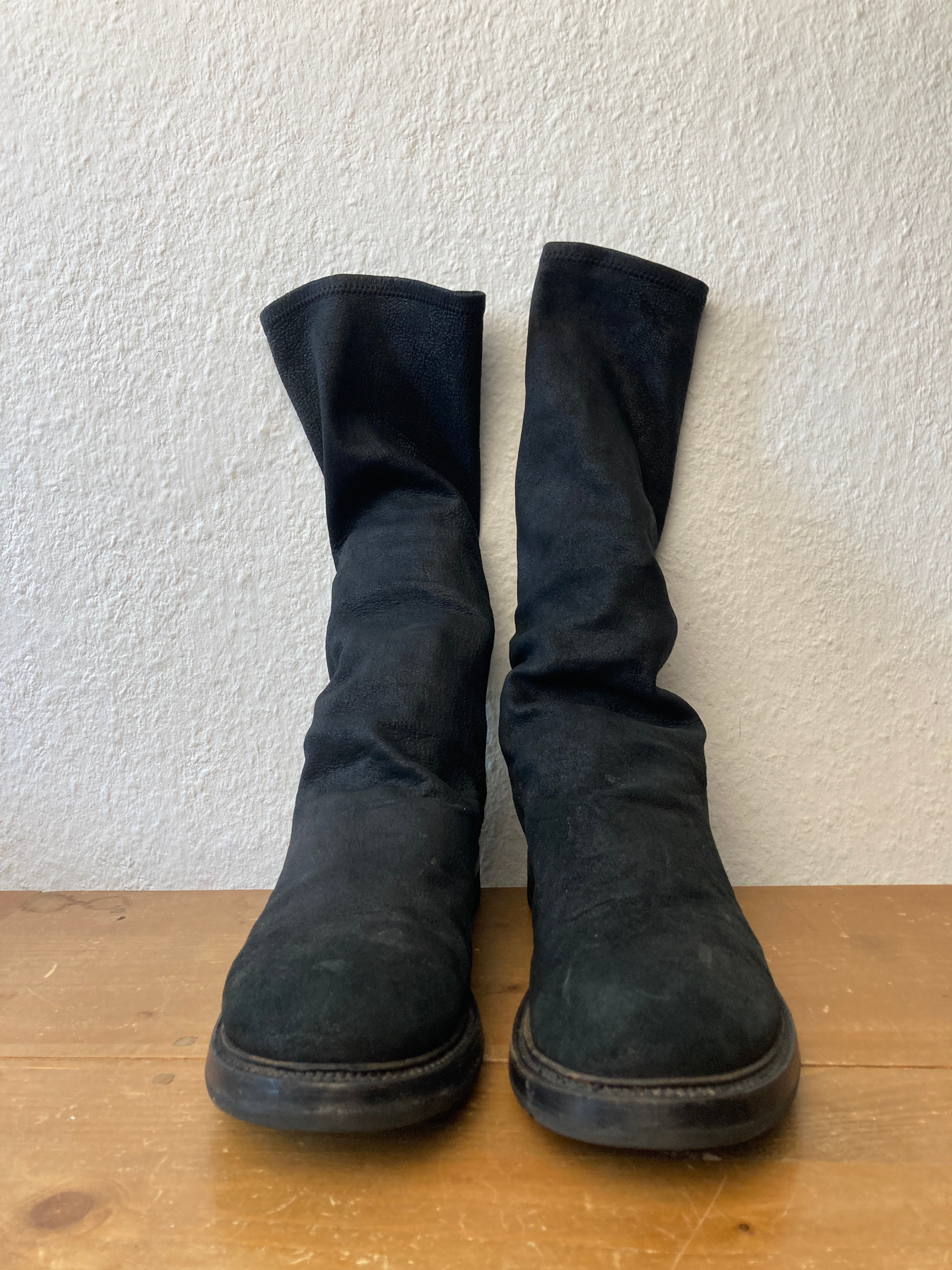 F/W 11 "LIMO" Blistered Lamb Leather Sock Creeper Boots 45/12