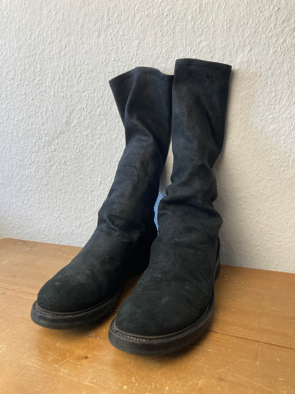 F/W 11 "LIMO" Blistered Lamb Leather Sock Creeper Boots 45/12