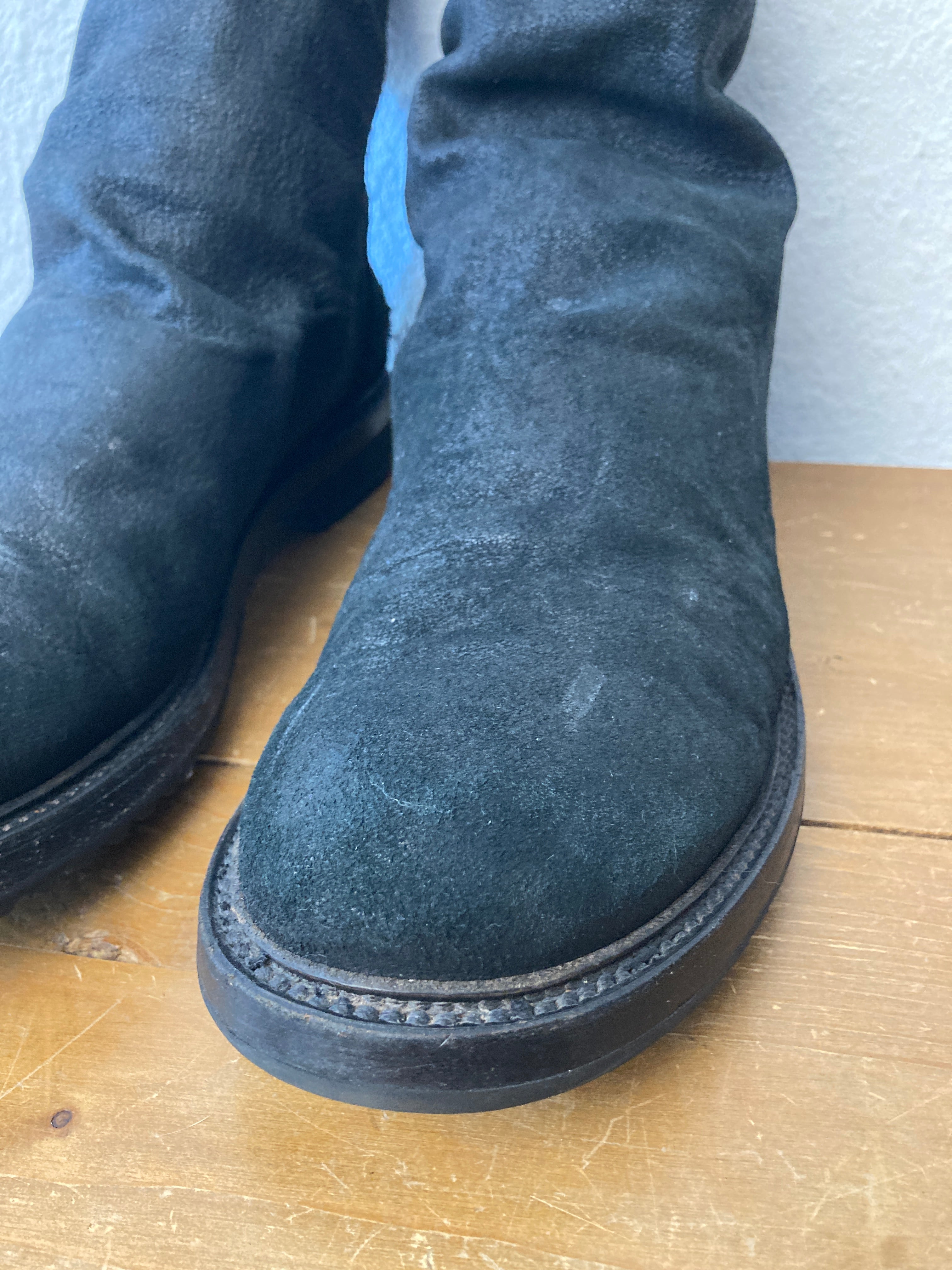 F/W 11 "LIMO" Blistered Lamb Leather Sock Creeper Boots 45/12