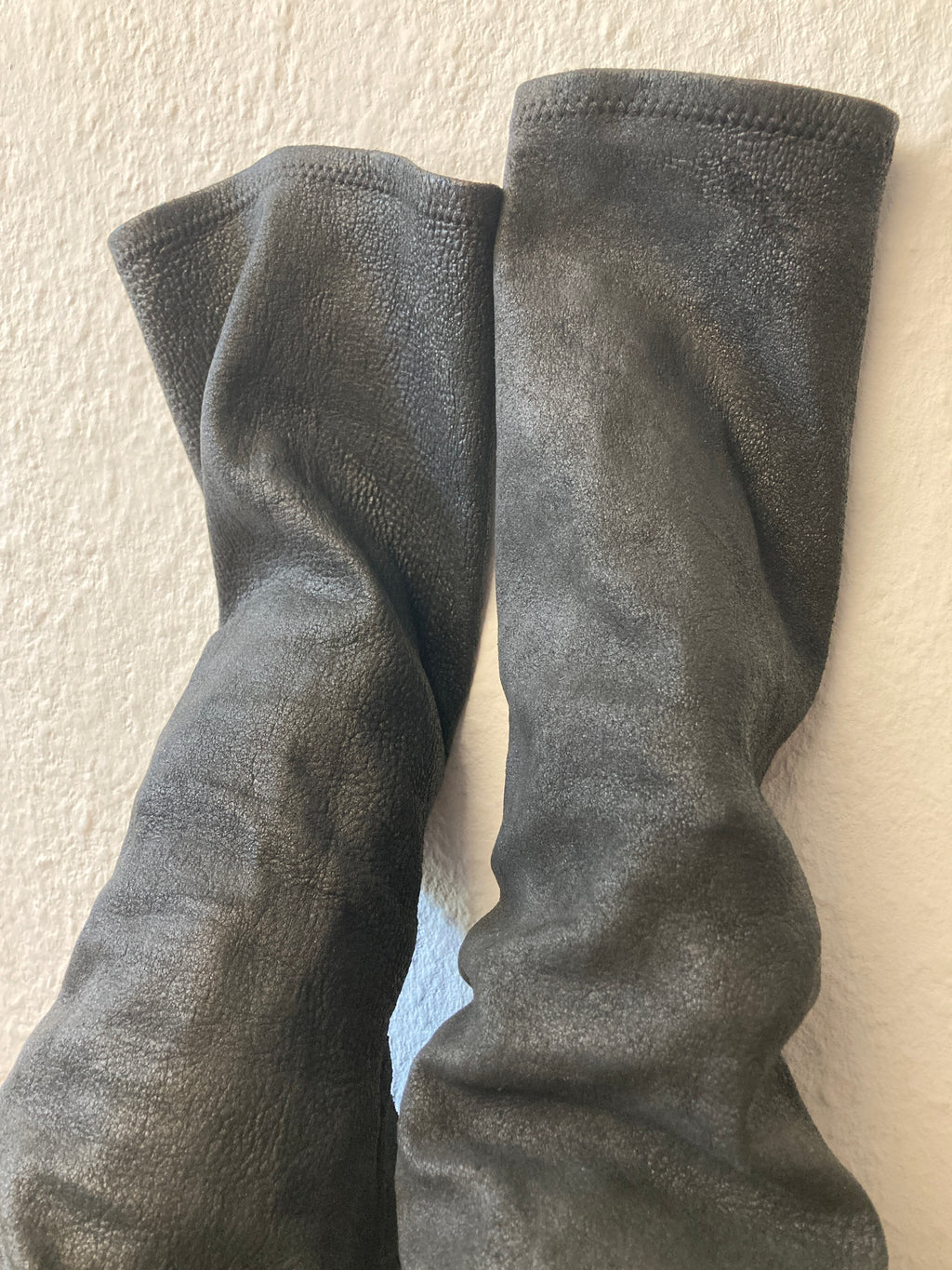 F/W 11 "LIMO" Blistered Lamb Leather Sock Creeper Boots 45/12