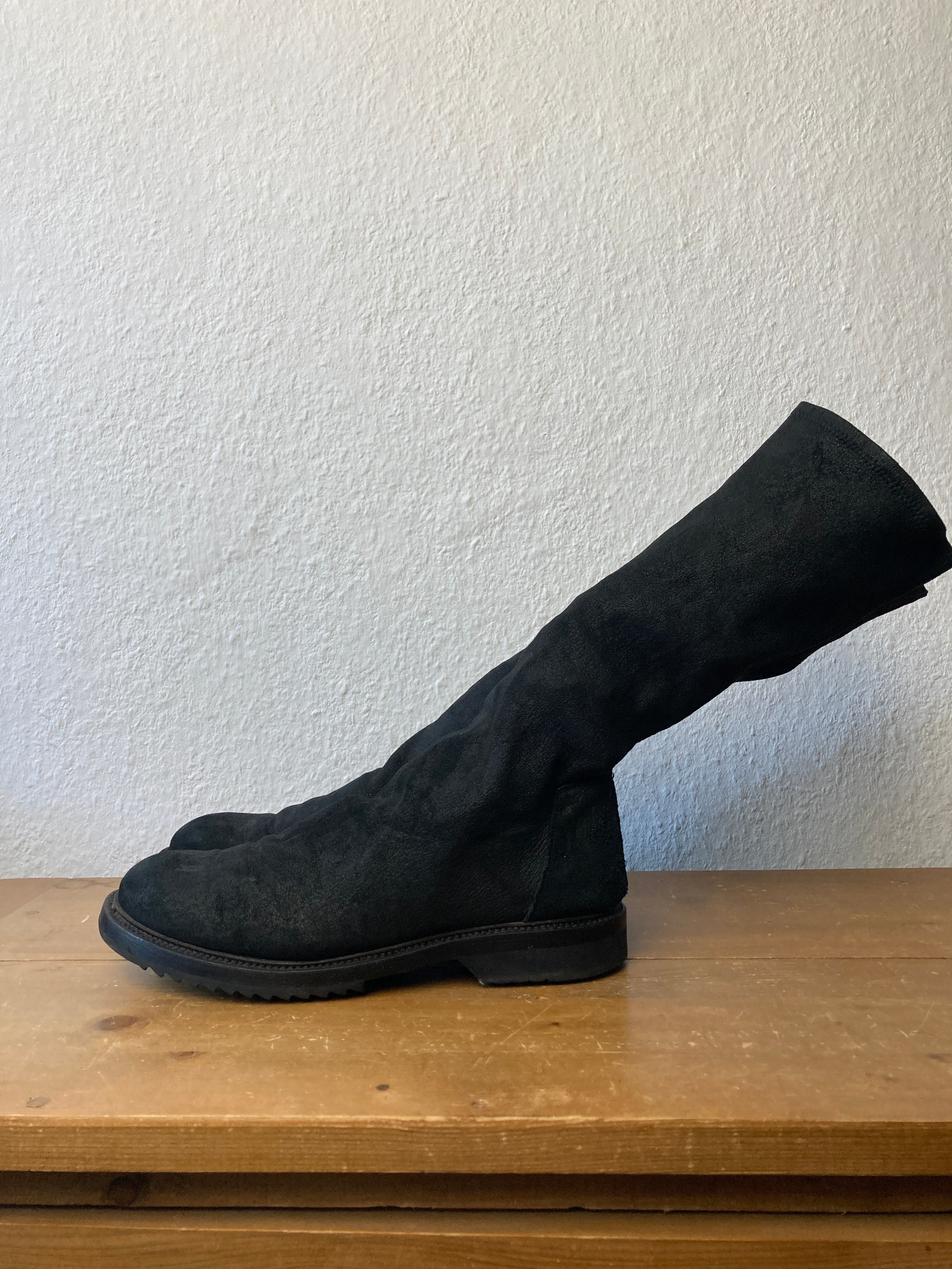 F/W 11 "LIMO" Blistered Lamb Leather Sock Creeper Boots 45/12