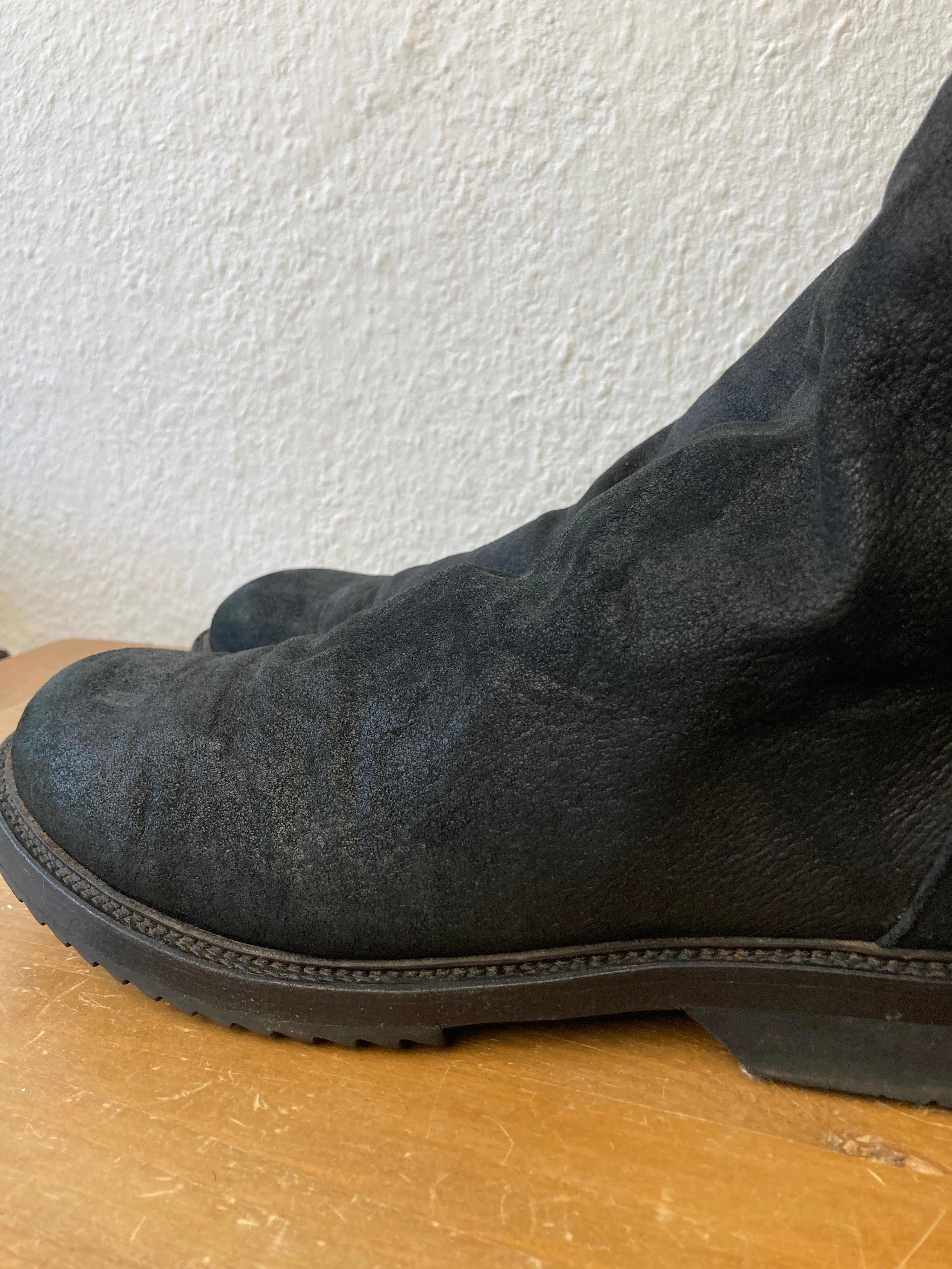 F/W 11 "LIMO" Blistered Lamb Leather Sock Creeper Boots 45/12