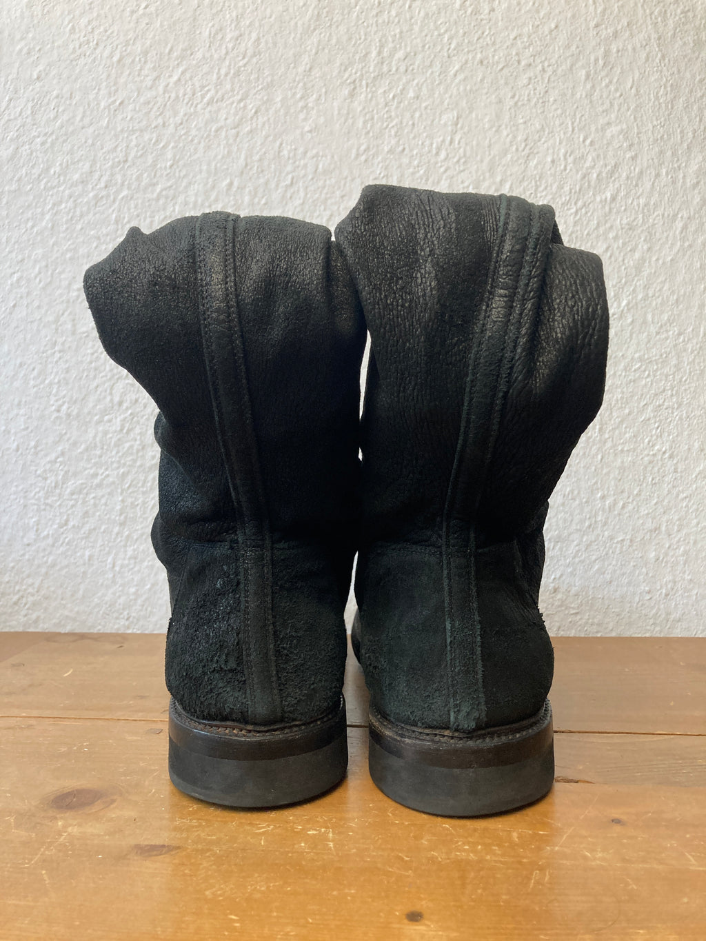 F/W 11 "LIMO" Blistered Lamb Leather Sock Creeper Boots 45/12