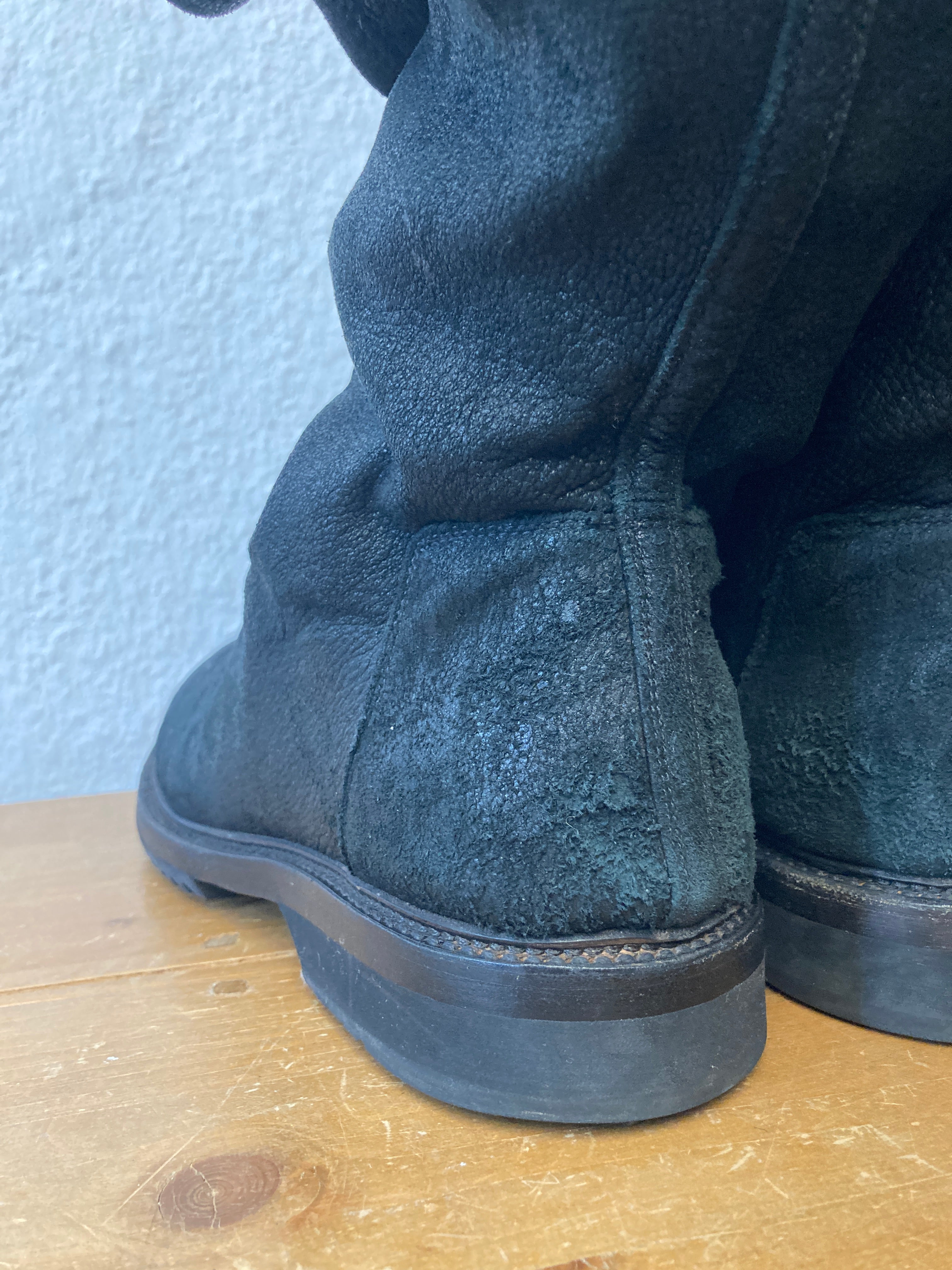 F/W 11 "LIMO" Blistered Lamb Leather Sock Creeper Boots 45/12