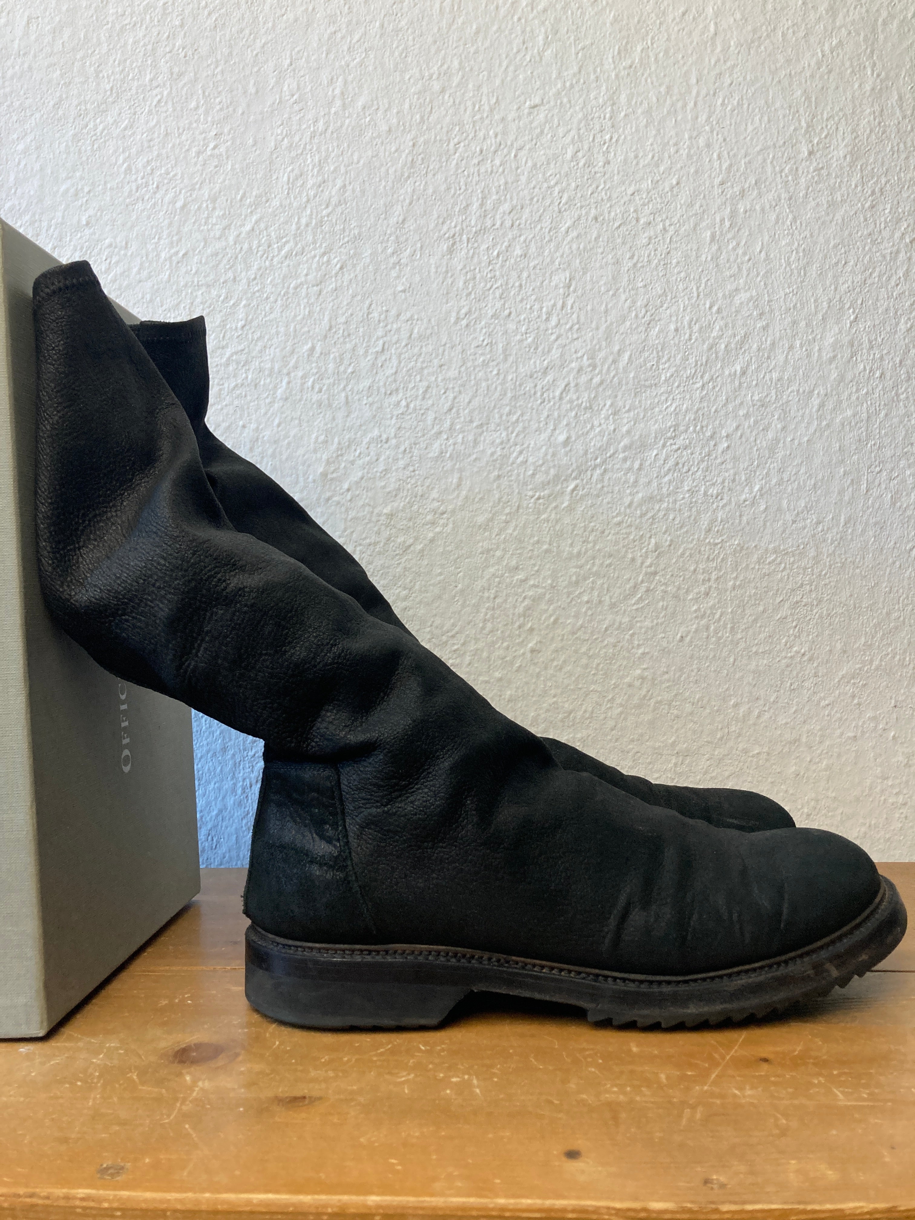 F/W 11 "LIMO" Blistered Lamb Leather Sock Creeper Boots 45/12