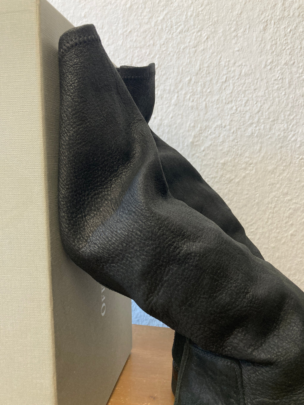 F/W 11 "LIMO" Blistered Lamb Leather Sock Creeper Boots 45/12