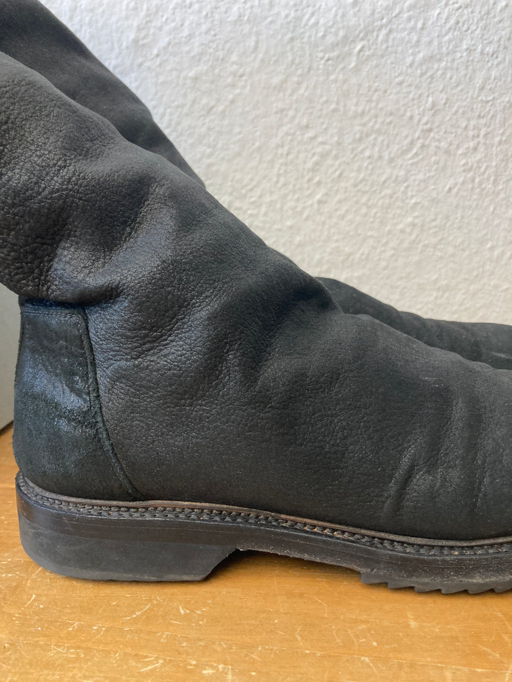 F/W 11 "LIMO" Blistered Lamb Leather Sock Creeper Boots 45/12