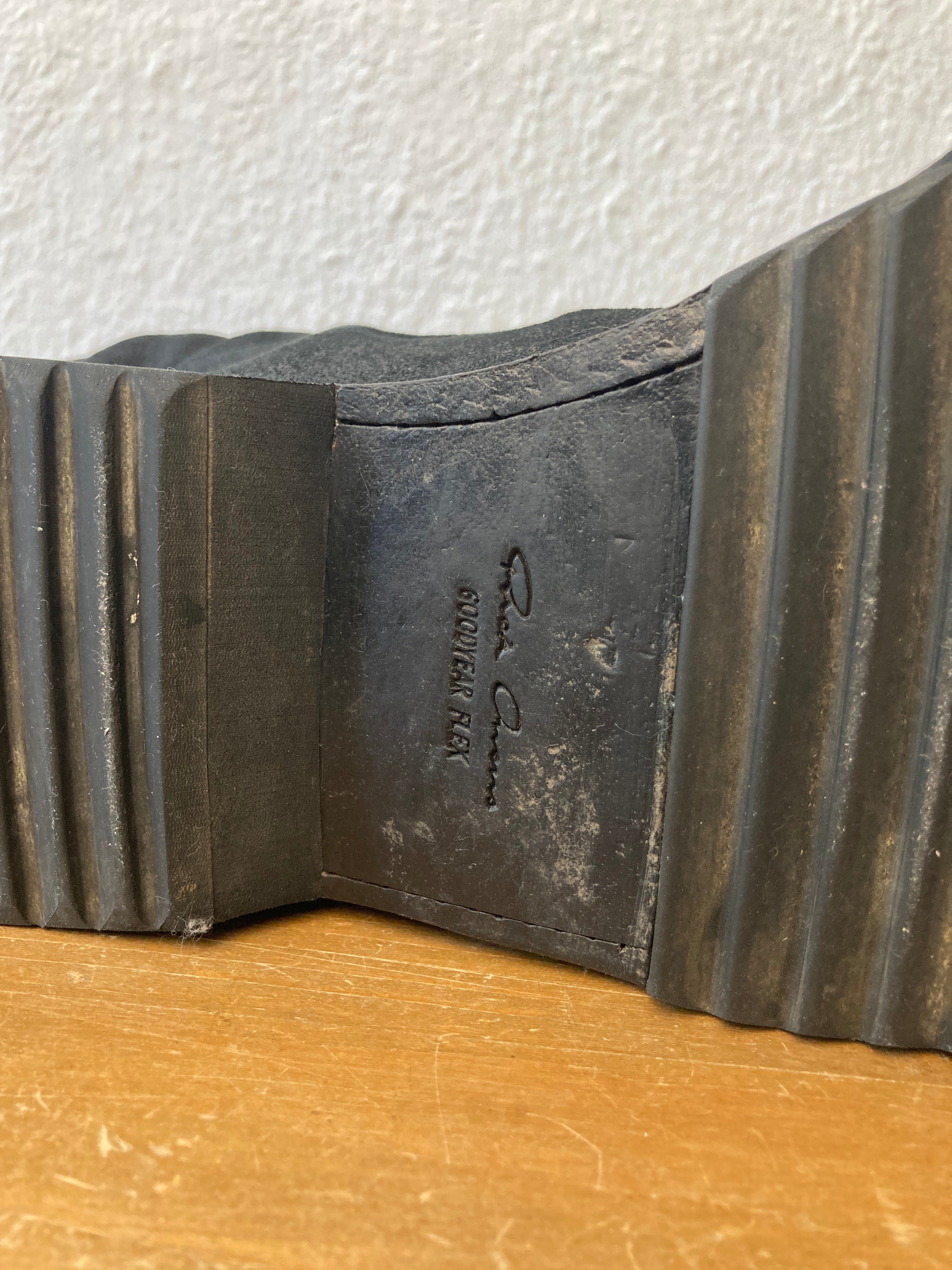 F/W 11 "LIMO" Blistered Lamb Leather Sock Creeper Boots 45/12