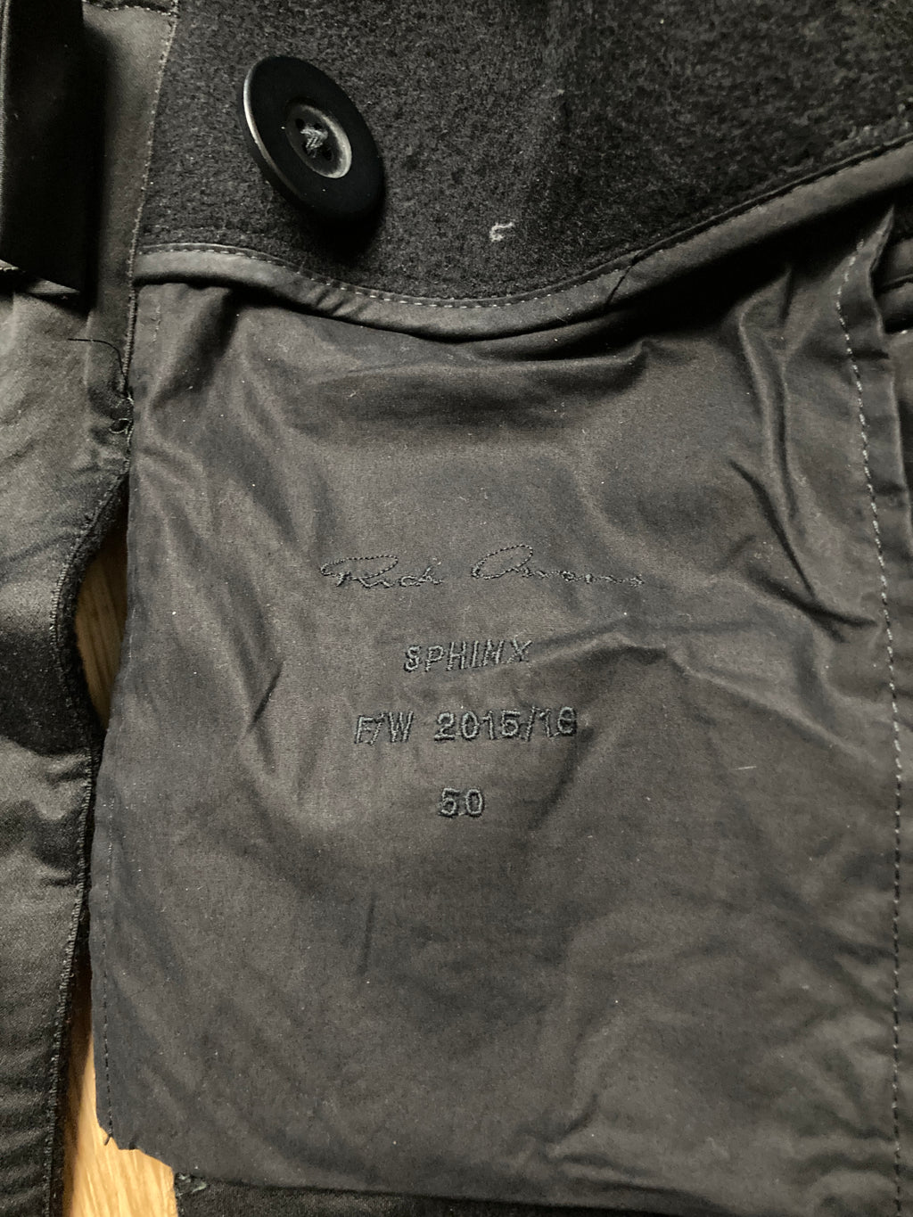 Runway F/W 15 „SPHINX“ Hooded Wool Coat Rick Owens IT50/M