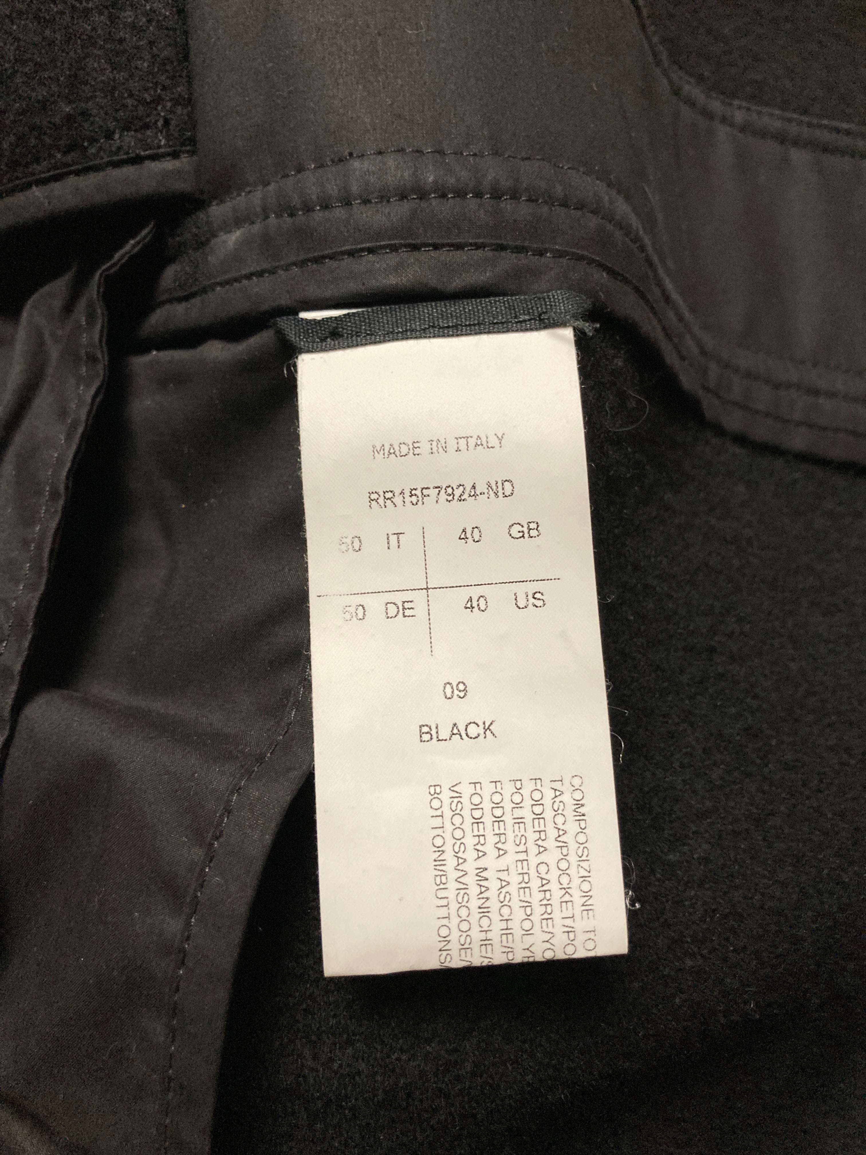 Runway F/W 15 „SPHINX“ Hooded Wool Coat Rick Owens IT50/M