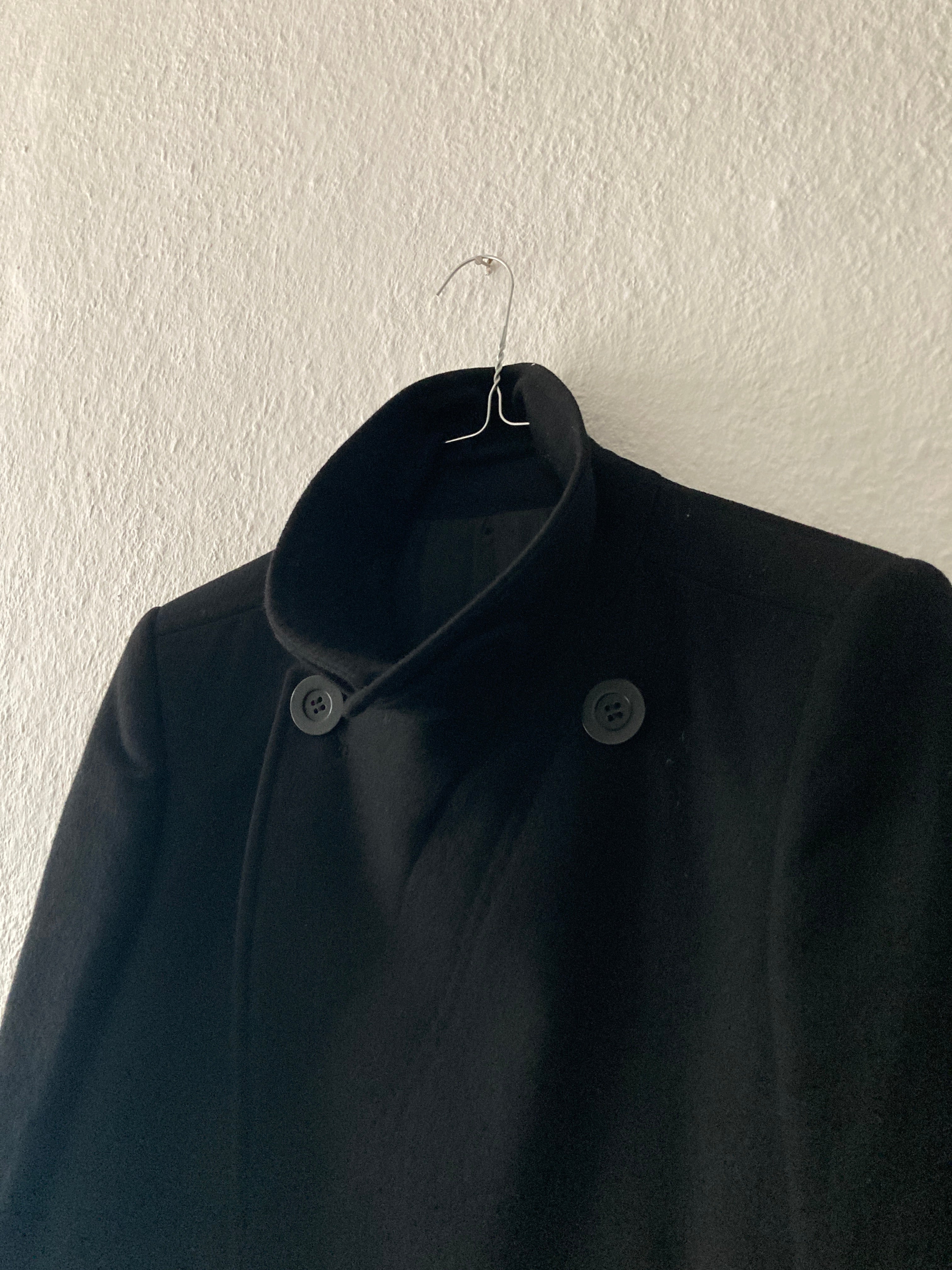F/W 07 "EXPLODER" Black Cashmere & Wool Officer Coat Rick Owens M