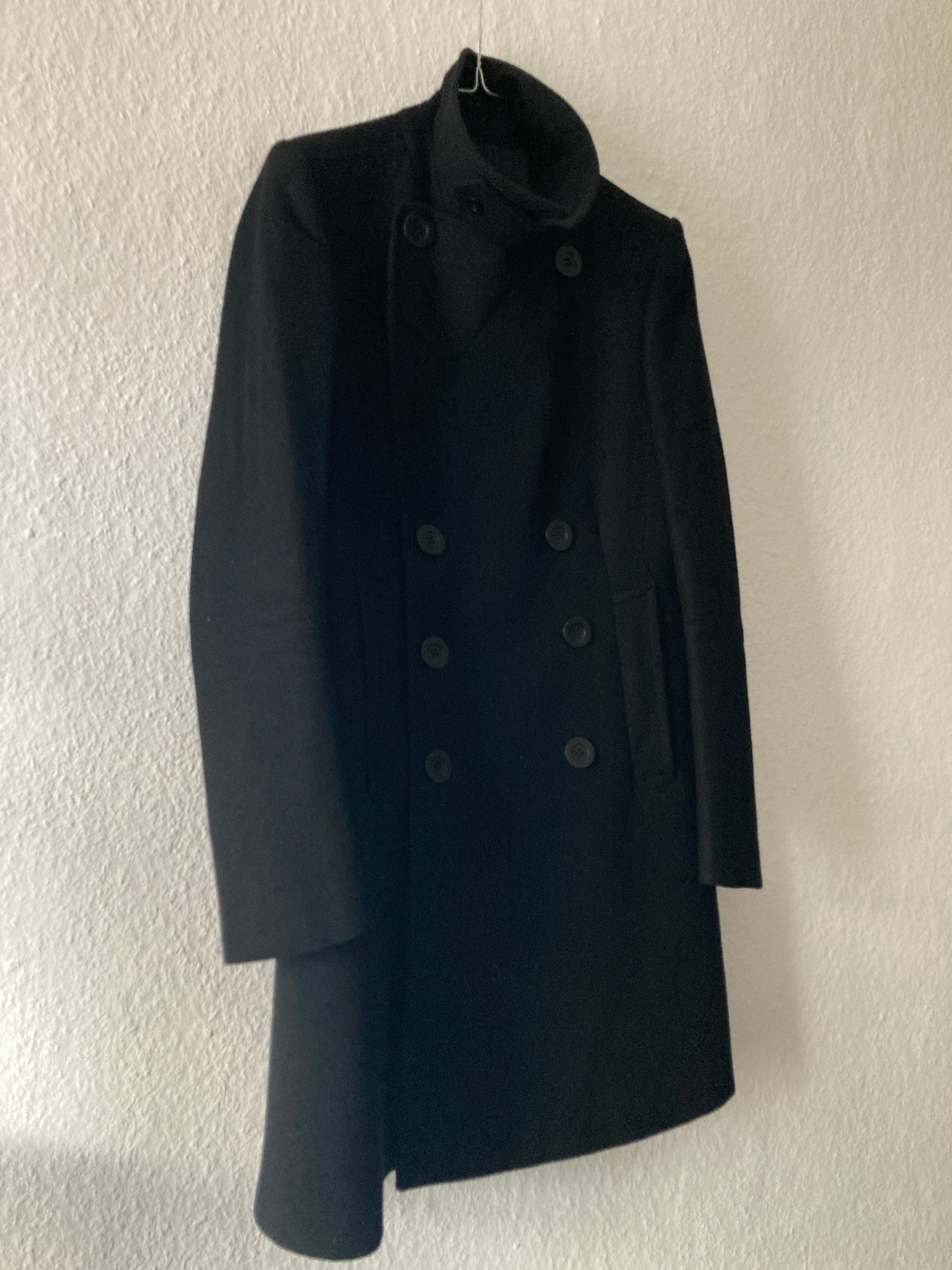 F/W 07 "EXPLODER" Black Cashmere & Wool Officer Coat Rick Owens M