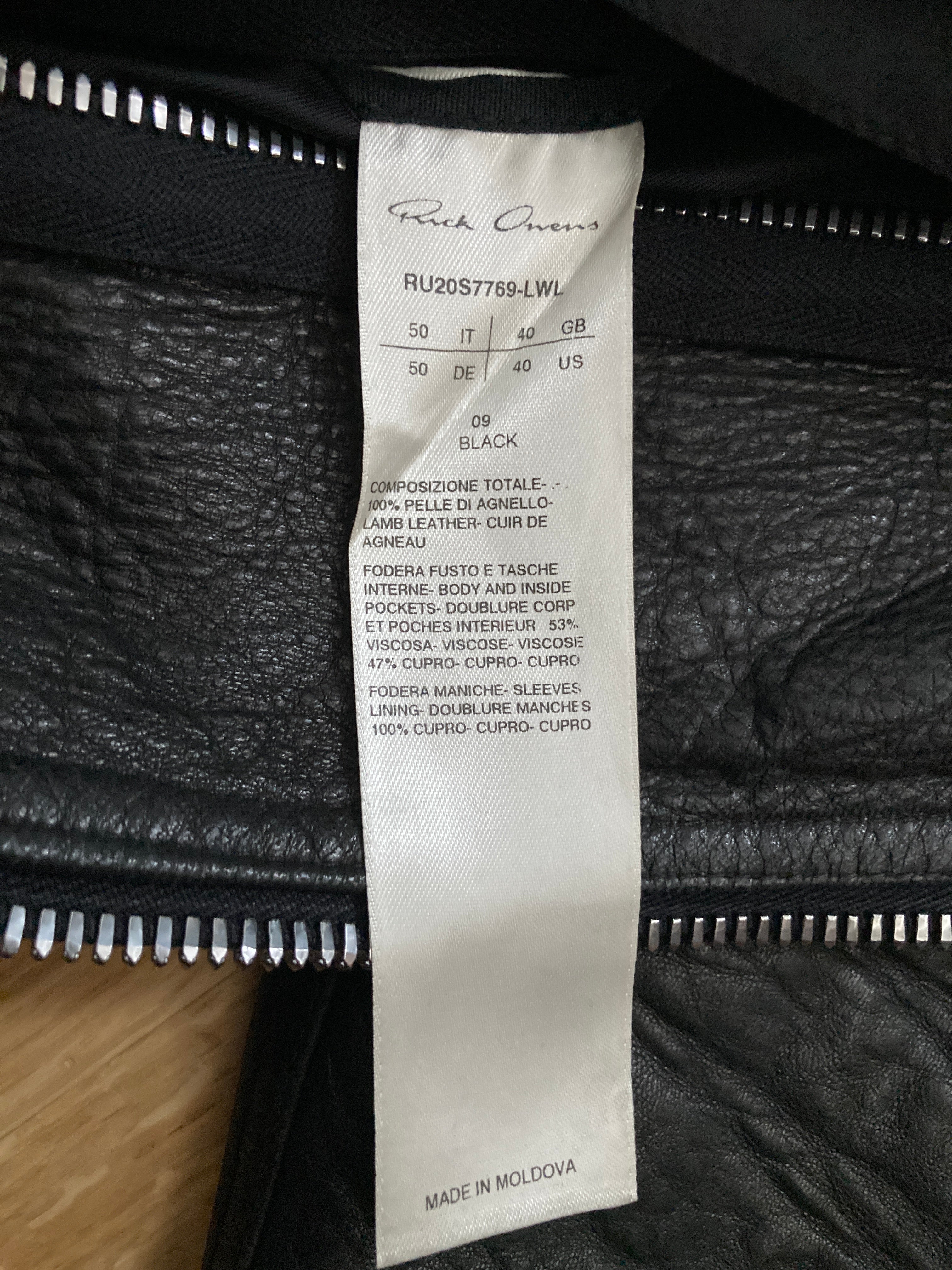 S/S 20 "TECUATL" Heavy Lamb Leather IES Biker Jacket IT50/L