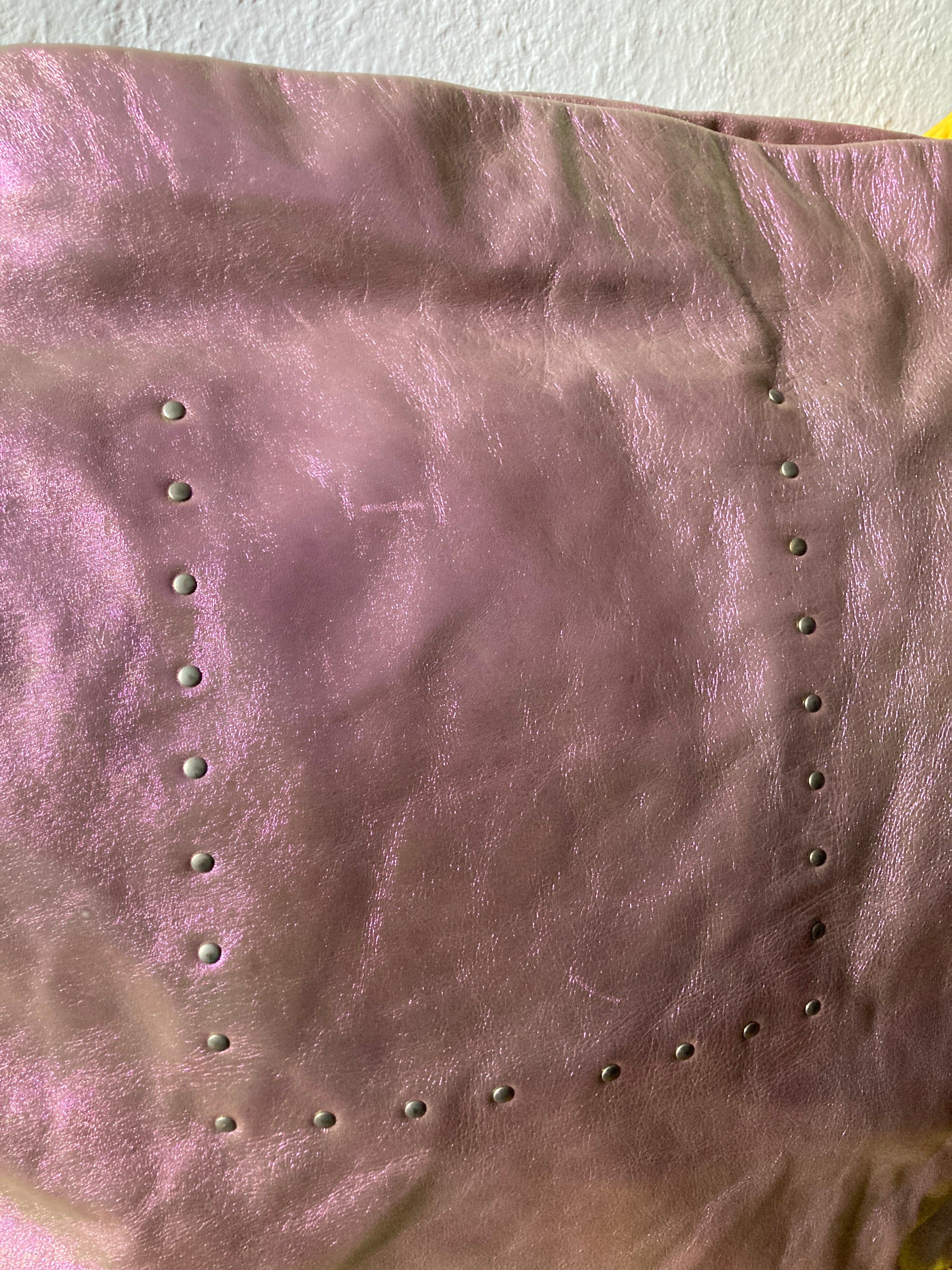 S/S 20 "TECUATL" Iridescent Leather Jumbo Balloon Bag Rick Owens