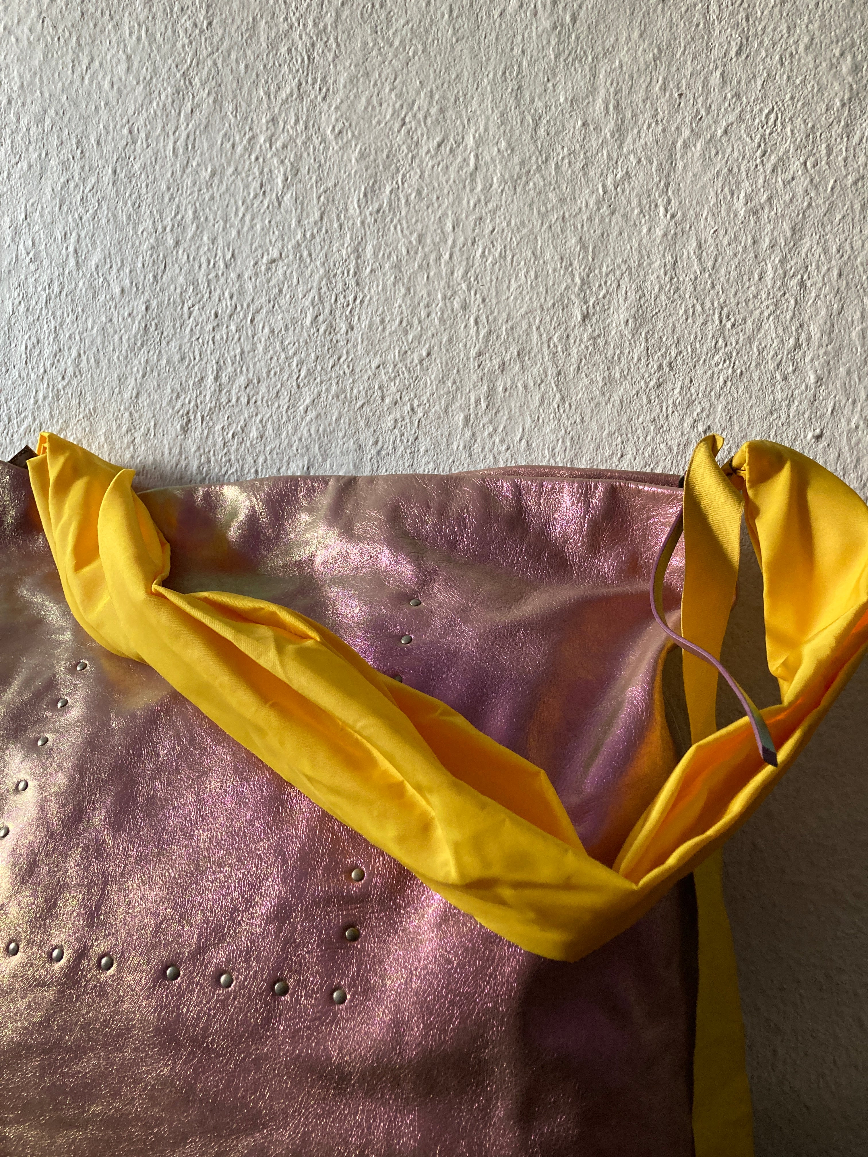 S/S 20 "TECUATL" Iridescent Leather Jumbo Balloon Bag Rick Owens