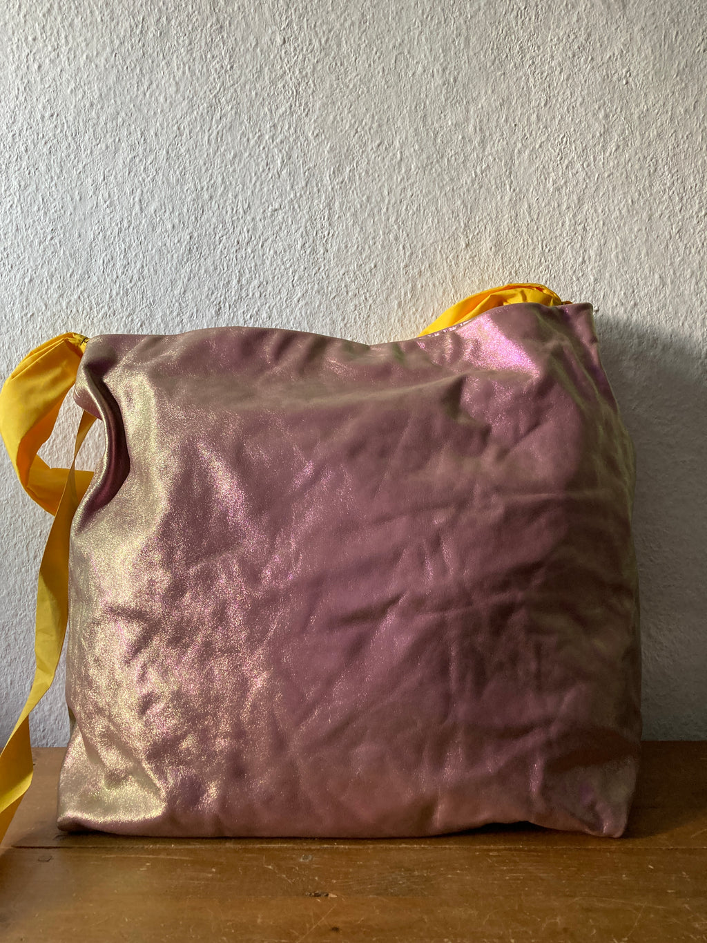 S/S 20 "TECUATL" Iridescent Leather Jumbo Balloon Bag Rick Owens