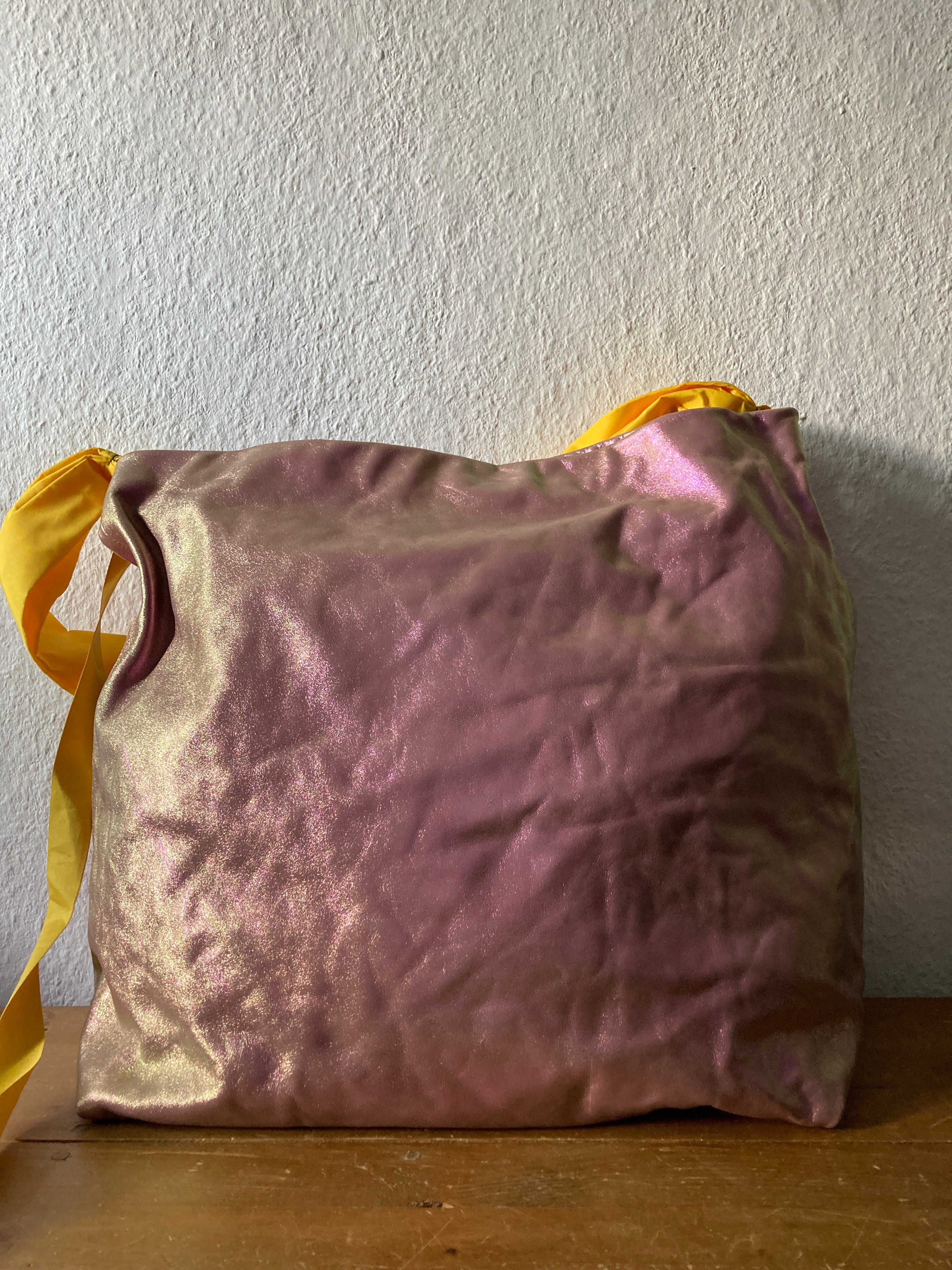 S/S 20 "TECUATL" Iridescent Leather Jumbo Balloon Bag Rick Owens