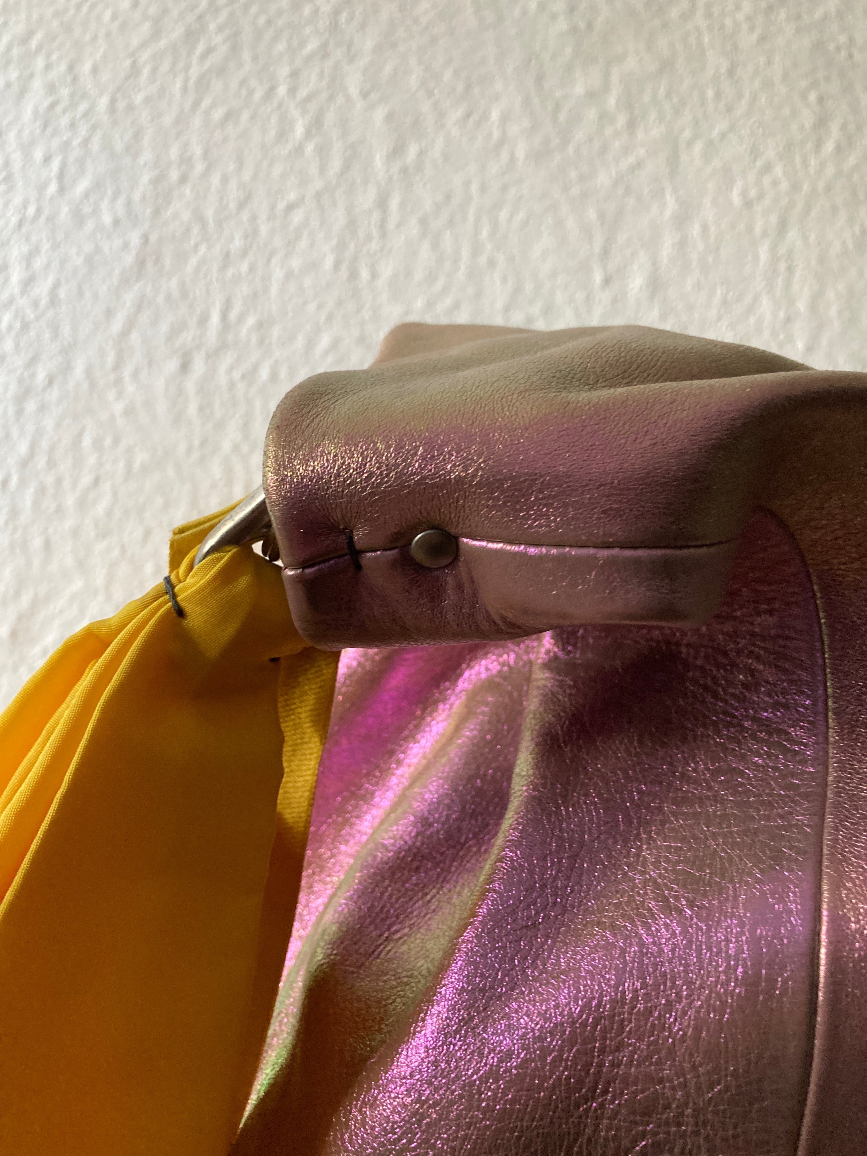 S/S 20 "TECUATL" Iridescent Leather Jumbo Balloon Bag Rick Owens