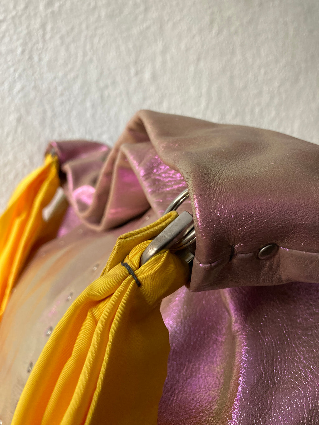 S/S 20 "TECUATL" Iridescent Leather Jumbo Balloon Bag Rick Owens