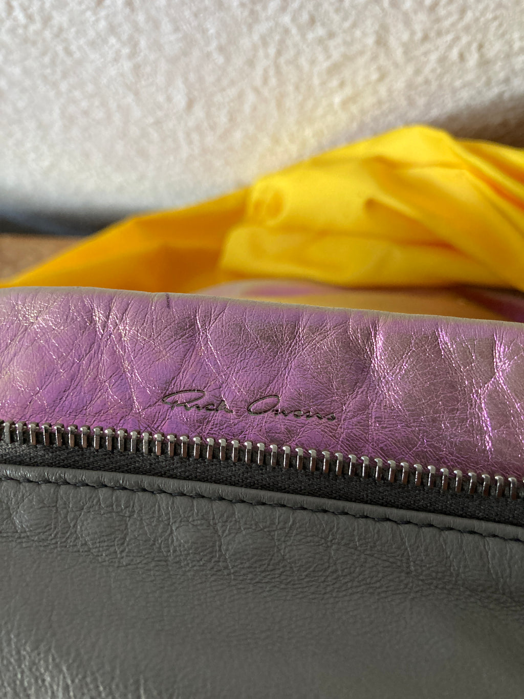 S/S 20 "TECUATL" Iridescent Leather Jumbo Balloon Bag Rick Owens