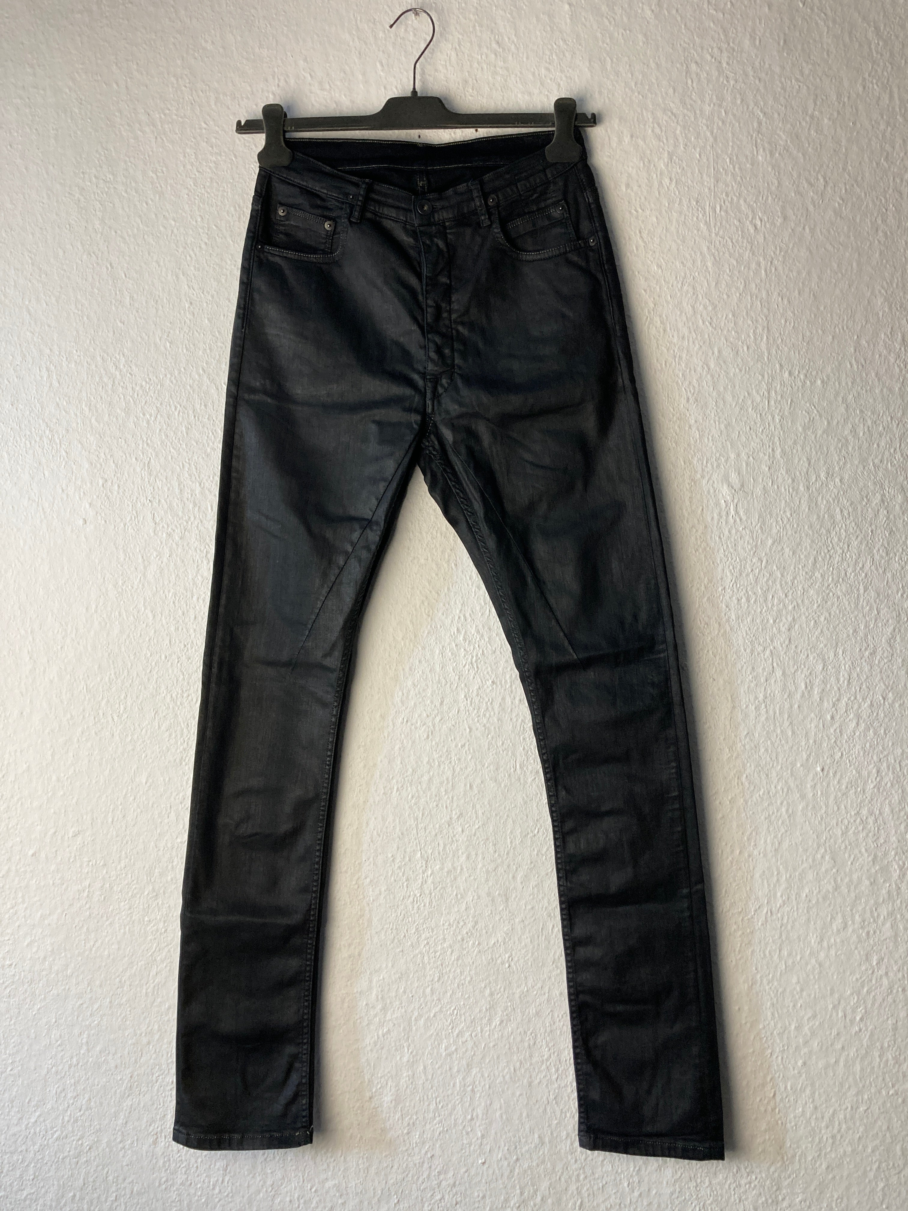 F/W 16 "MASTODON" Waxed Torrence Cut Denim Jeans Rick Owens