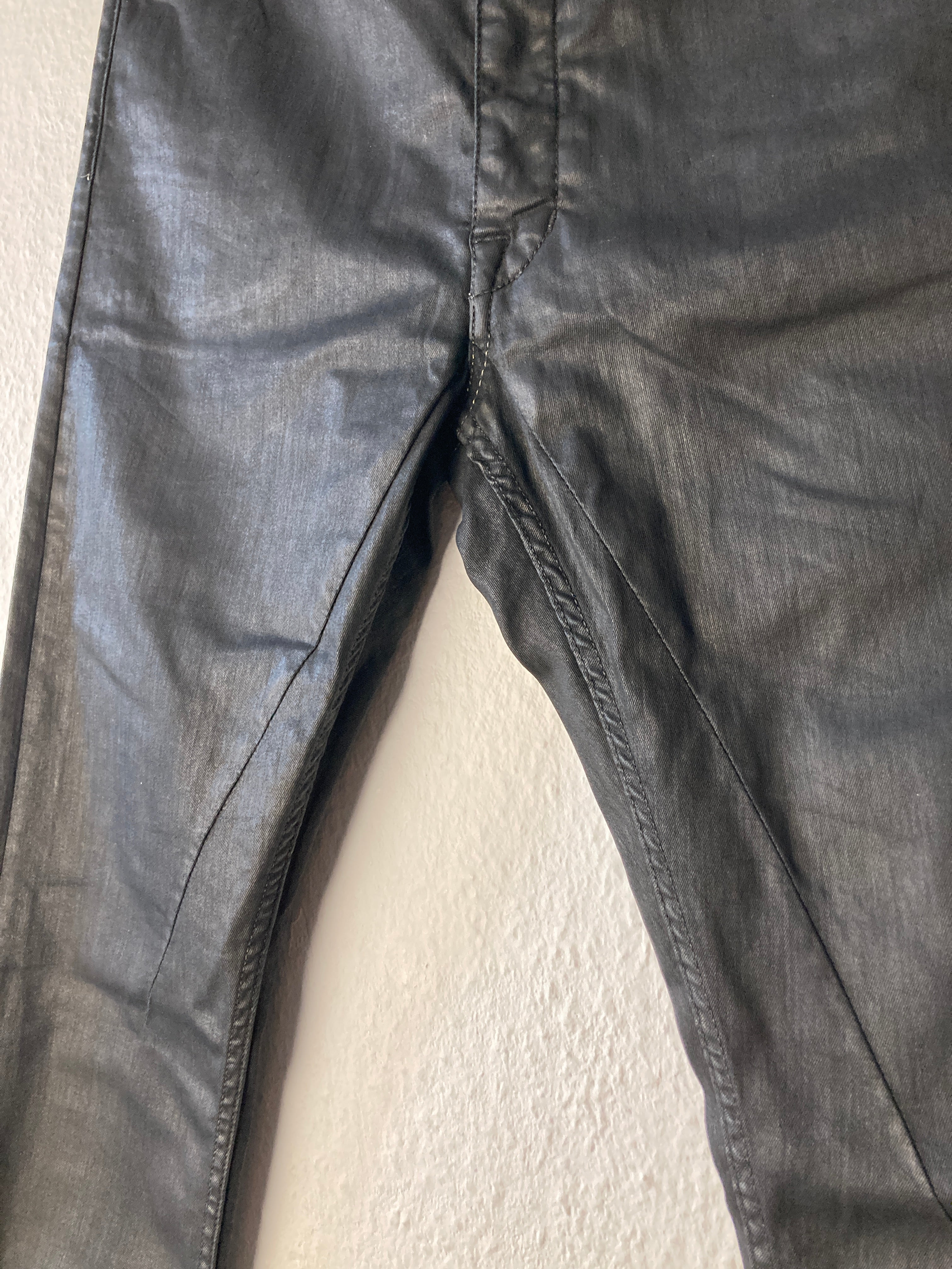 F/W 16 "MASTODON" Waxed Torrence Cut Denim Jeans Rick Owens