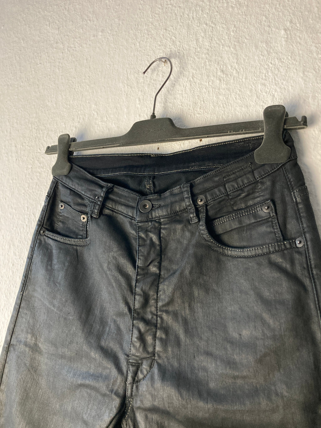 F/W 16 "MASTODON" Waxed Torrence Cut Denim Jeans Rick Owens