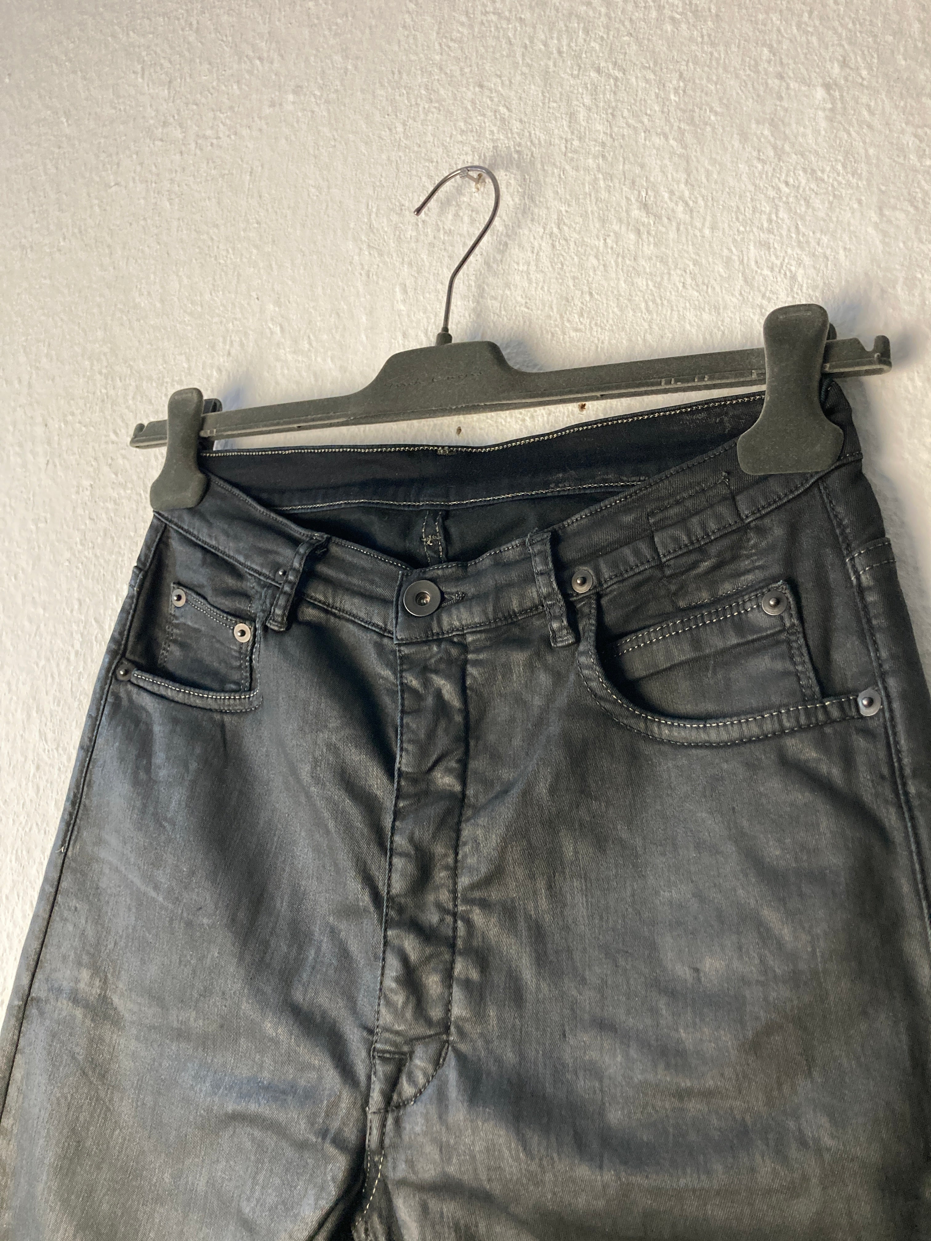 F/W 16 "MASTODON" Waxed Torrence Cut Denim Jeans Rick Owens