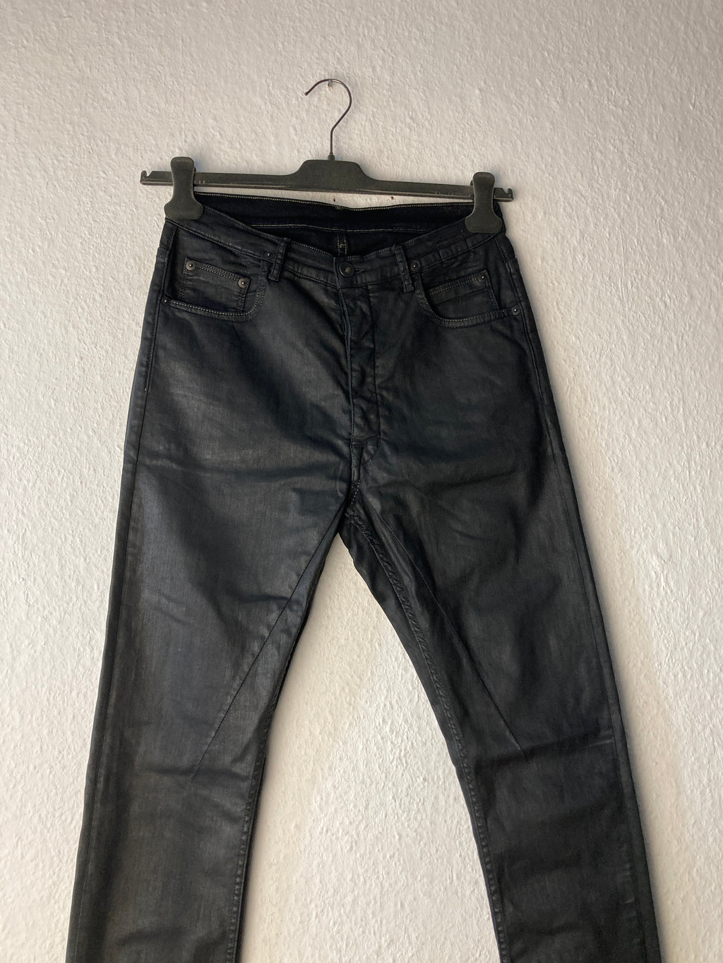 F/W 16 "MASTODON" Waxed Torrence Cut Denim Jeans Rick Owens