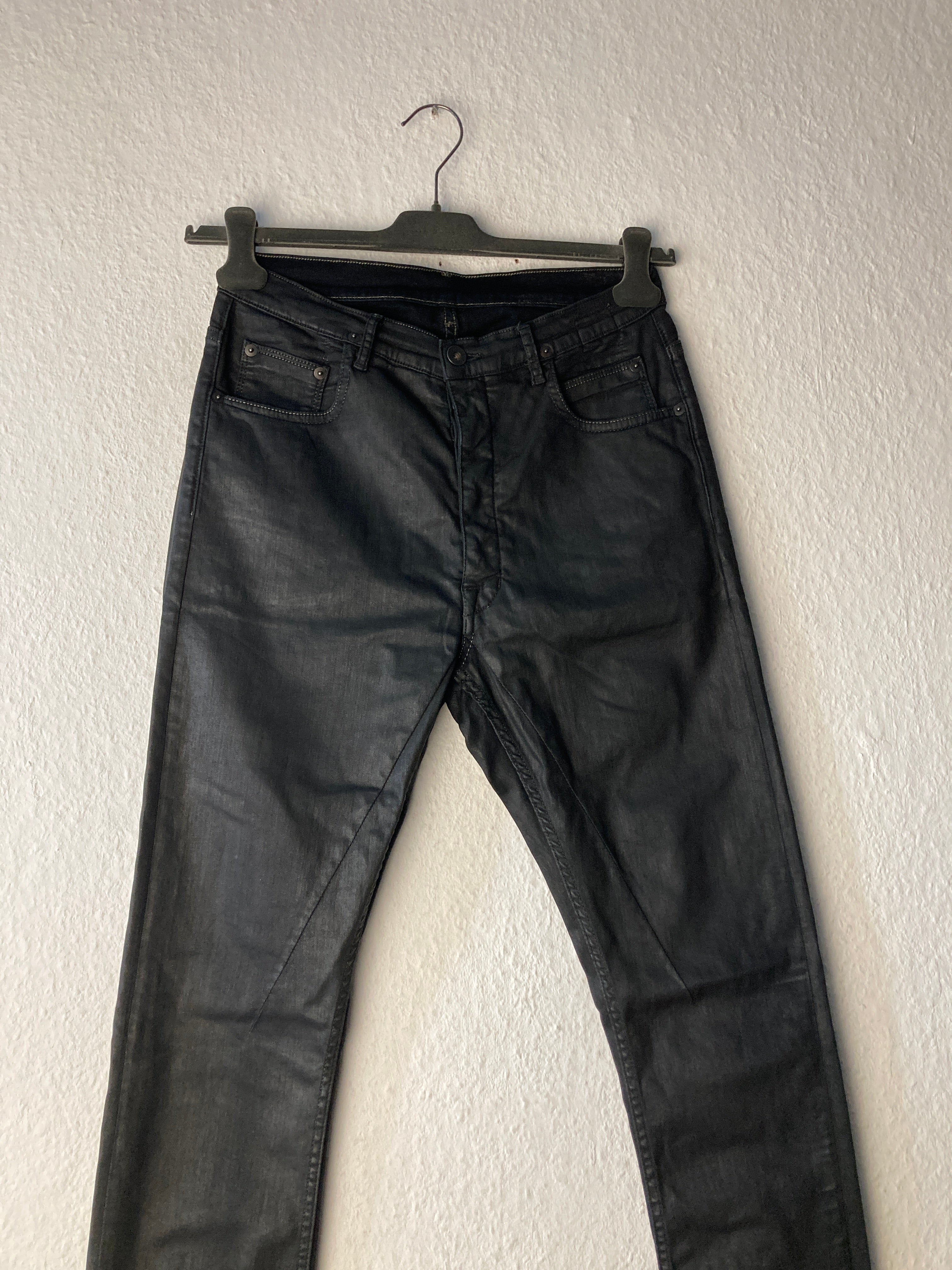 F/W 16 "MASTODON" Waxed Torrence Cut Denim Jeans Rick Owens
