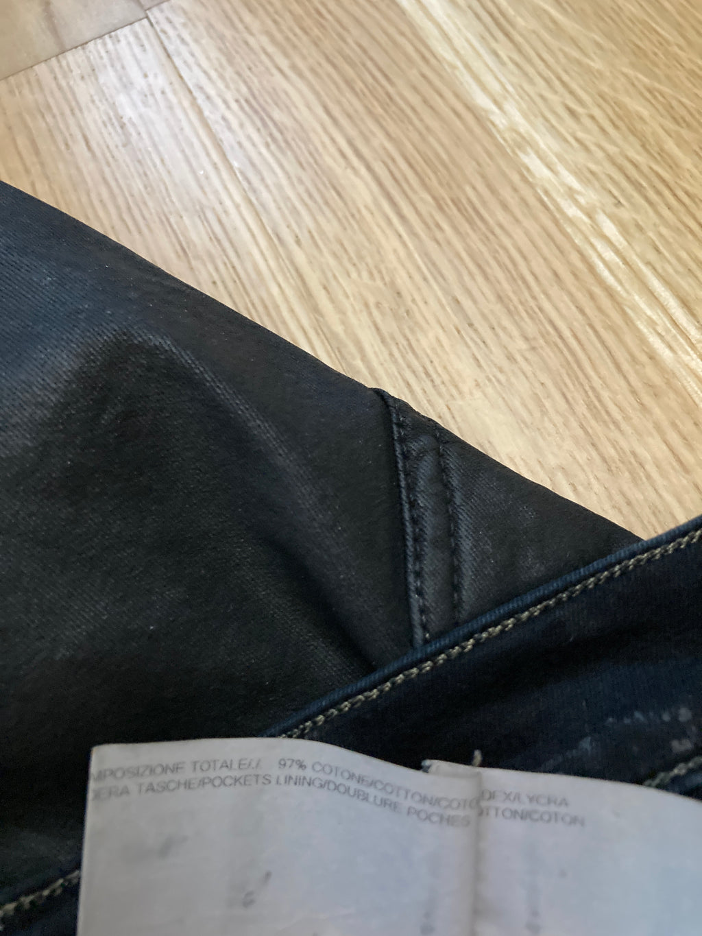 F/W 16 "MASTODON" Waxed Torrence Cut Denim Jeans Rick Owens