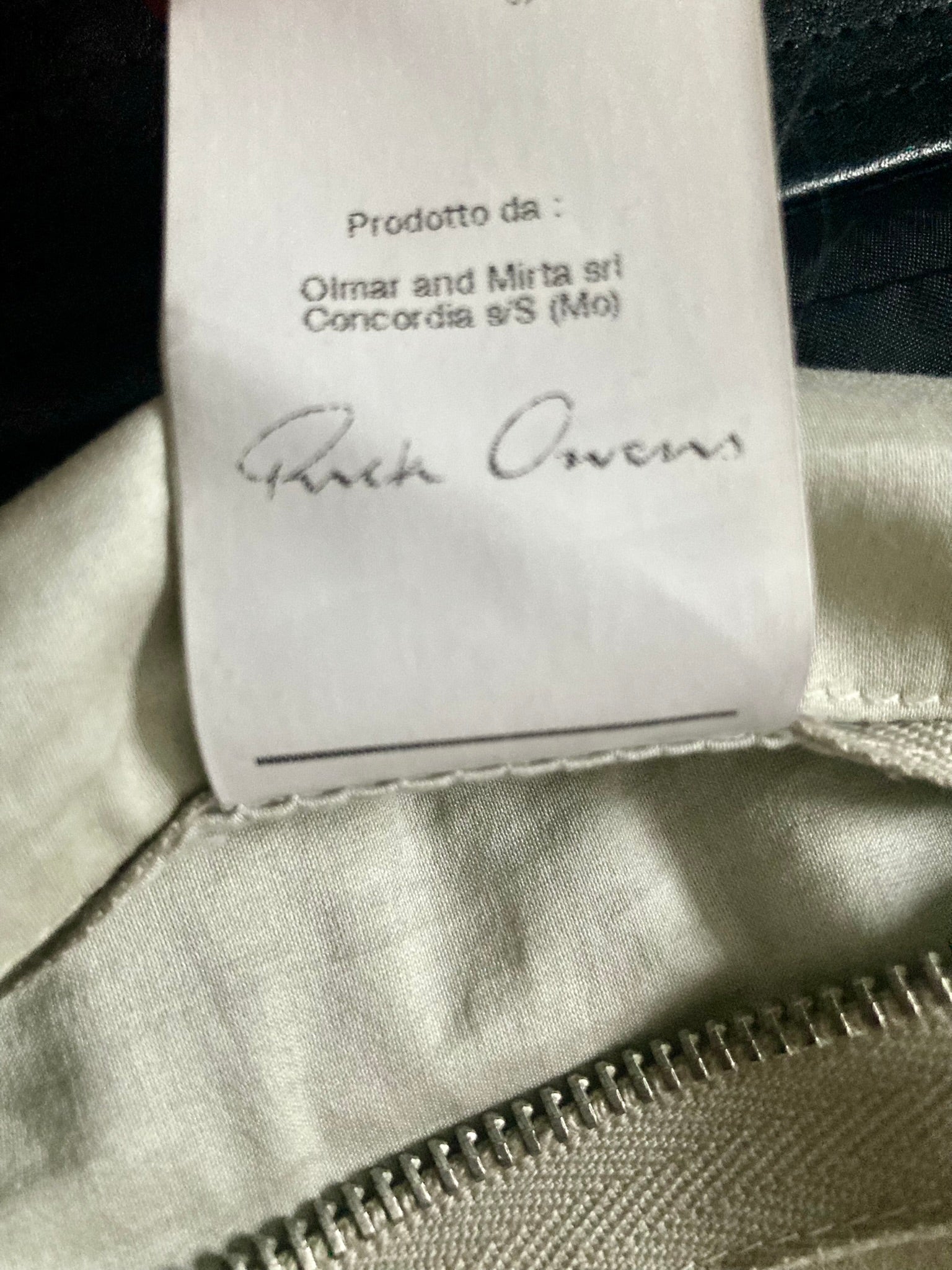 S/S 12 "NASKA" Café Racer Calf Leather Biker Jacket in Black & Pearl Size 50/M