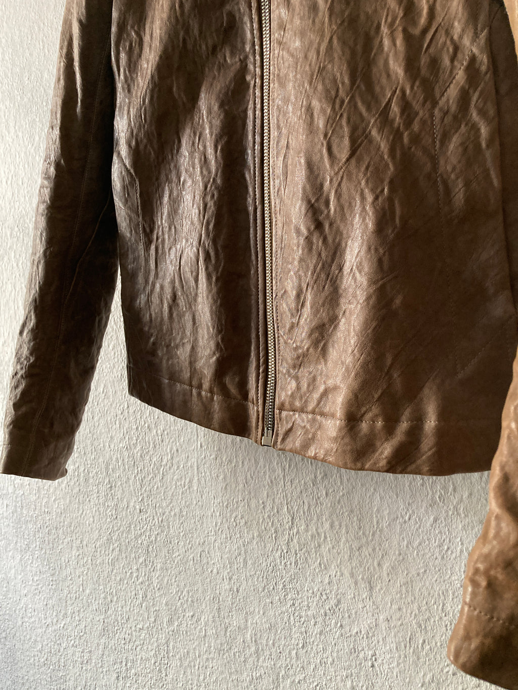 F/W 09 “CRUST” Hammered Lamb Mollino Leather Jacket Dust L