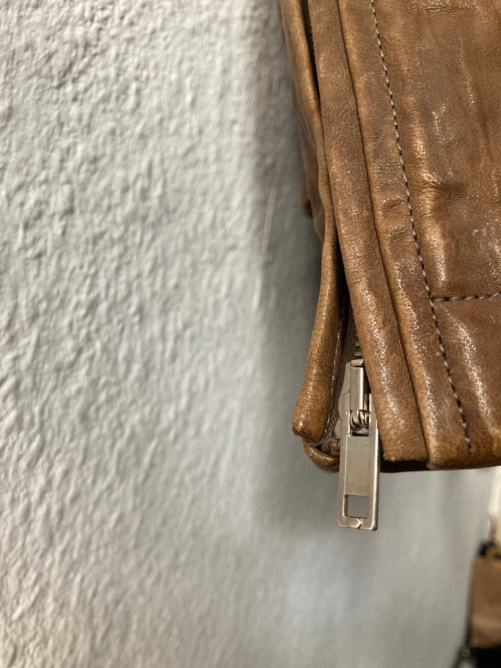 F/W 09 “CRUST” Hammered Lamb Mollino Leather Jacket Dust L