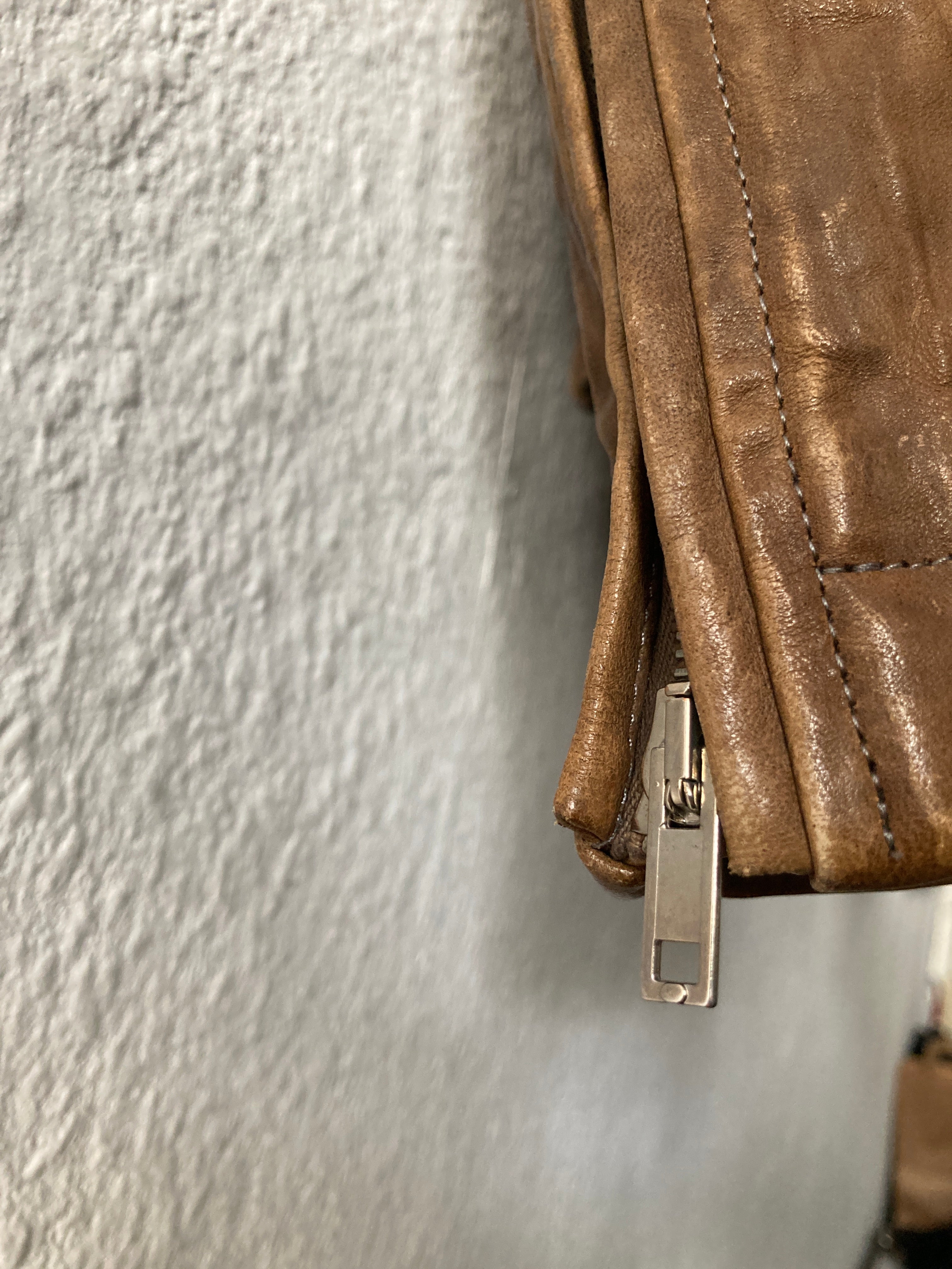 F/W 09 “CRUST” Hammered Lamb Mollino Leather Jacket Dust L