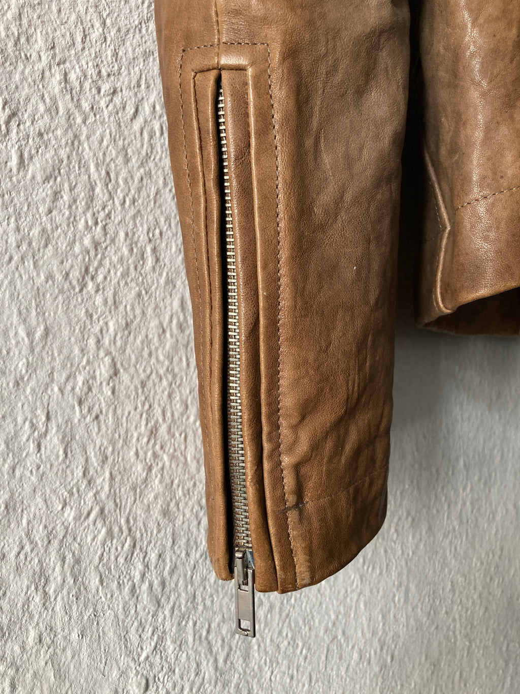 F/W 09 “CRUST” Hammered Lamb Mollino Leather Jacket Dust L