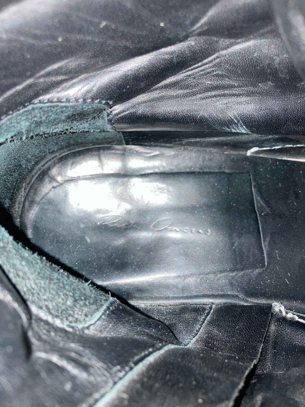 S/S 15 „FAUN“ Reverse Leather Geobaskets IT43 Rick Owens